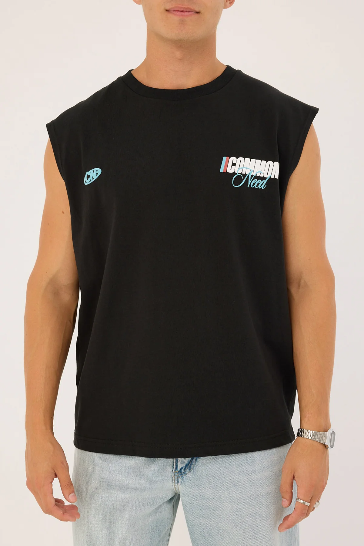 Common Need Vector Muscle Tank Black - Image 7
