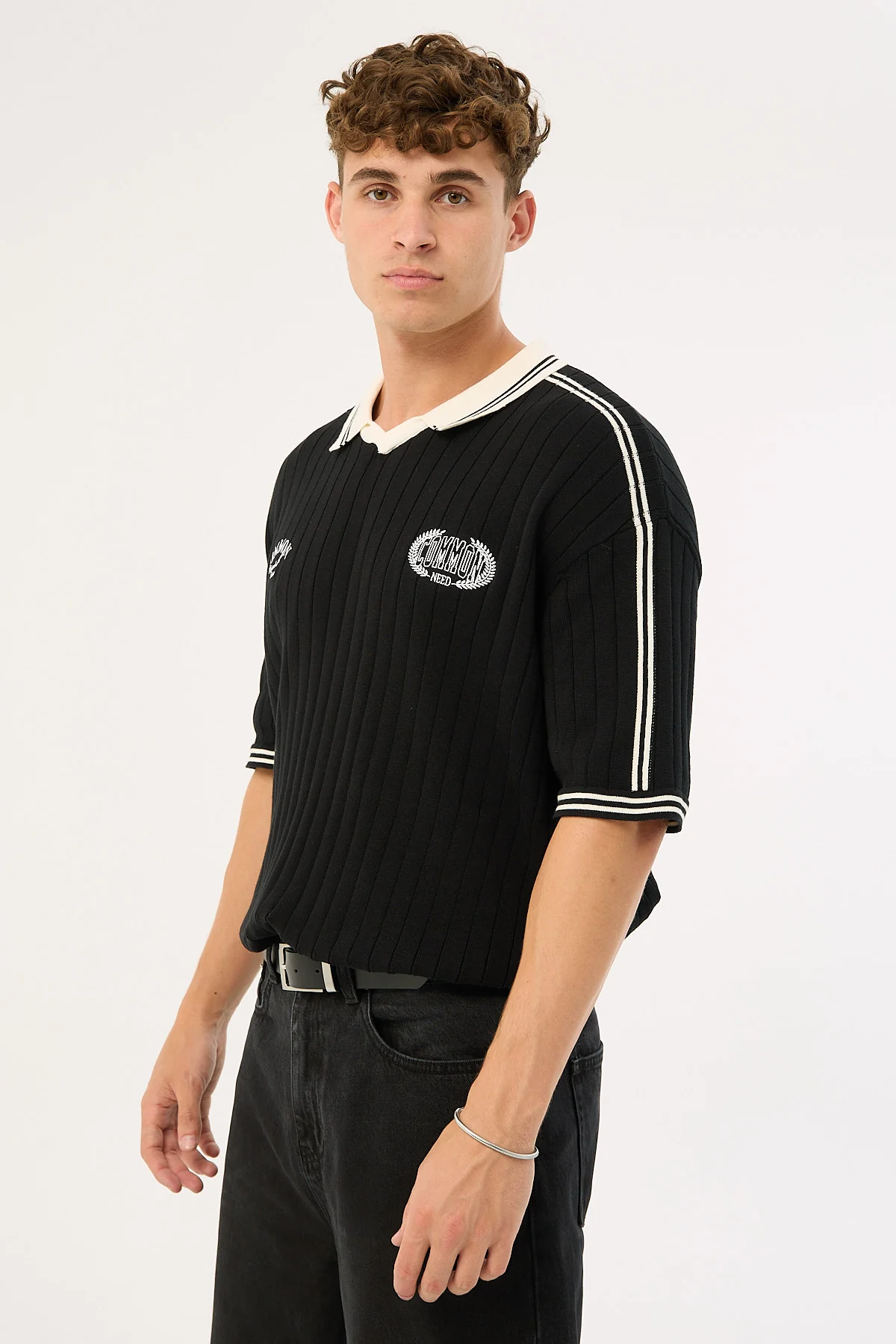 Common Need Veloce Knit Soccer Jersey Black - Image 4