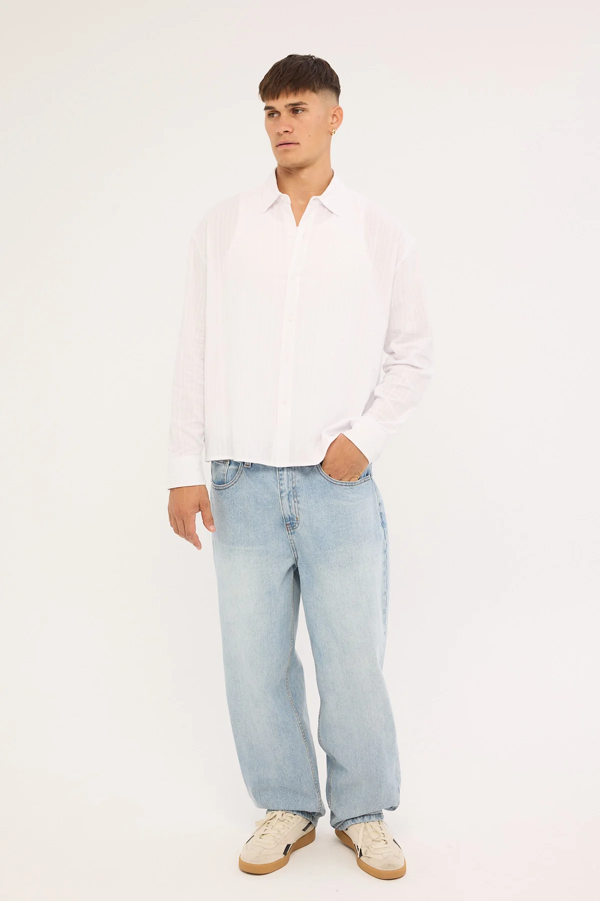Common Need Vincent Boxy Long Sleeve Resort Shirt Off White - Image 2