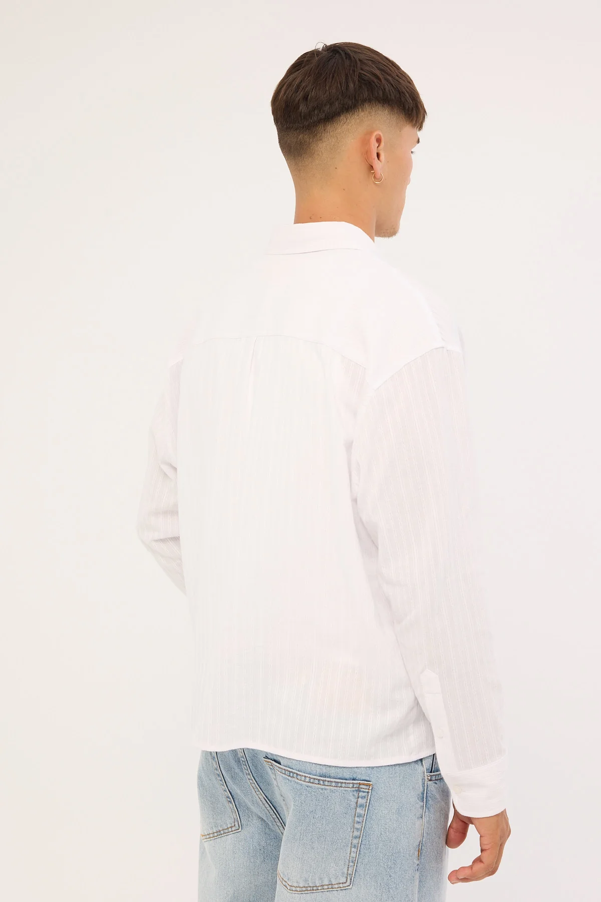 Common Need Vincent Boxy Long Sleeve Resort Shirt Off White - Image 5