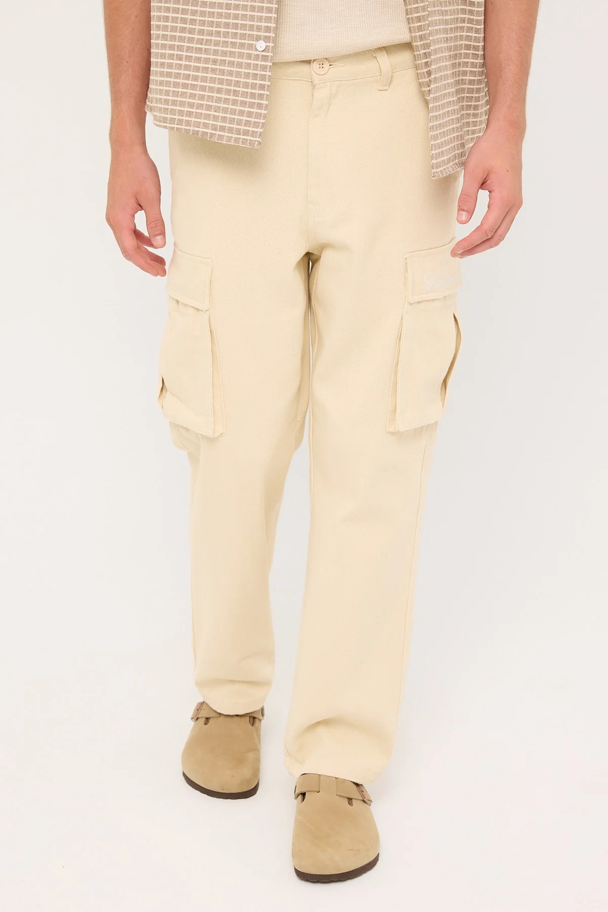 Common Need Vinyl Cargo Pant Off White - Image 2