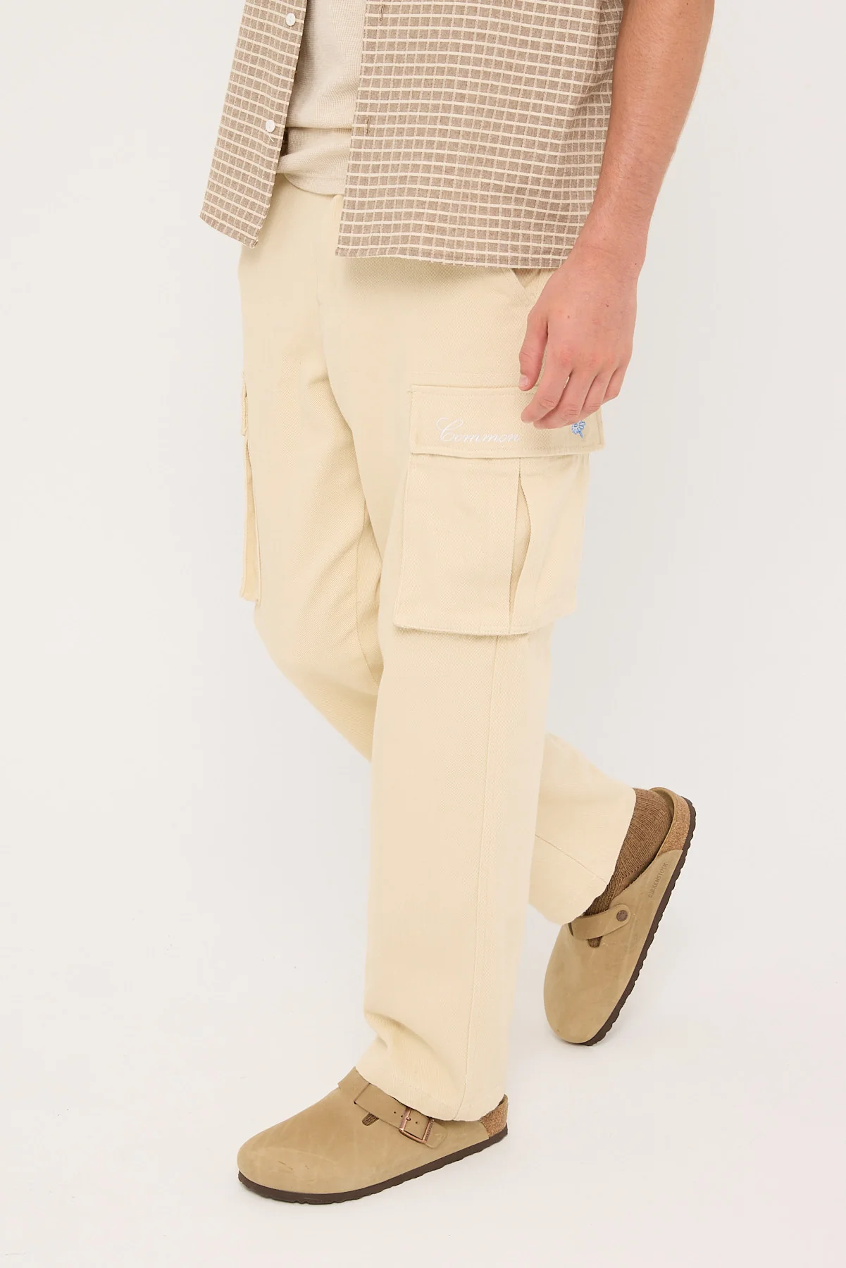 Common Need Vinyl Cargo Pant Off White - Image 4