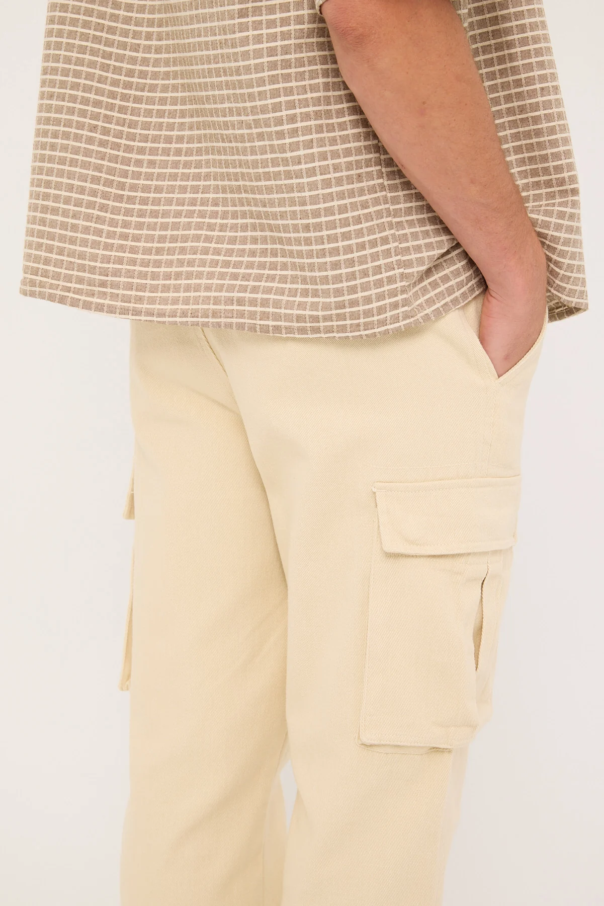 Common Need Vinyl Cargo Pant Off White - Image 7