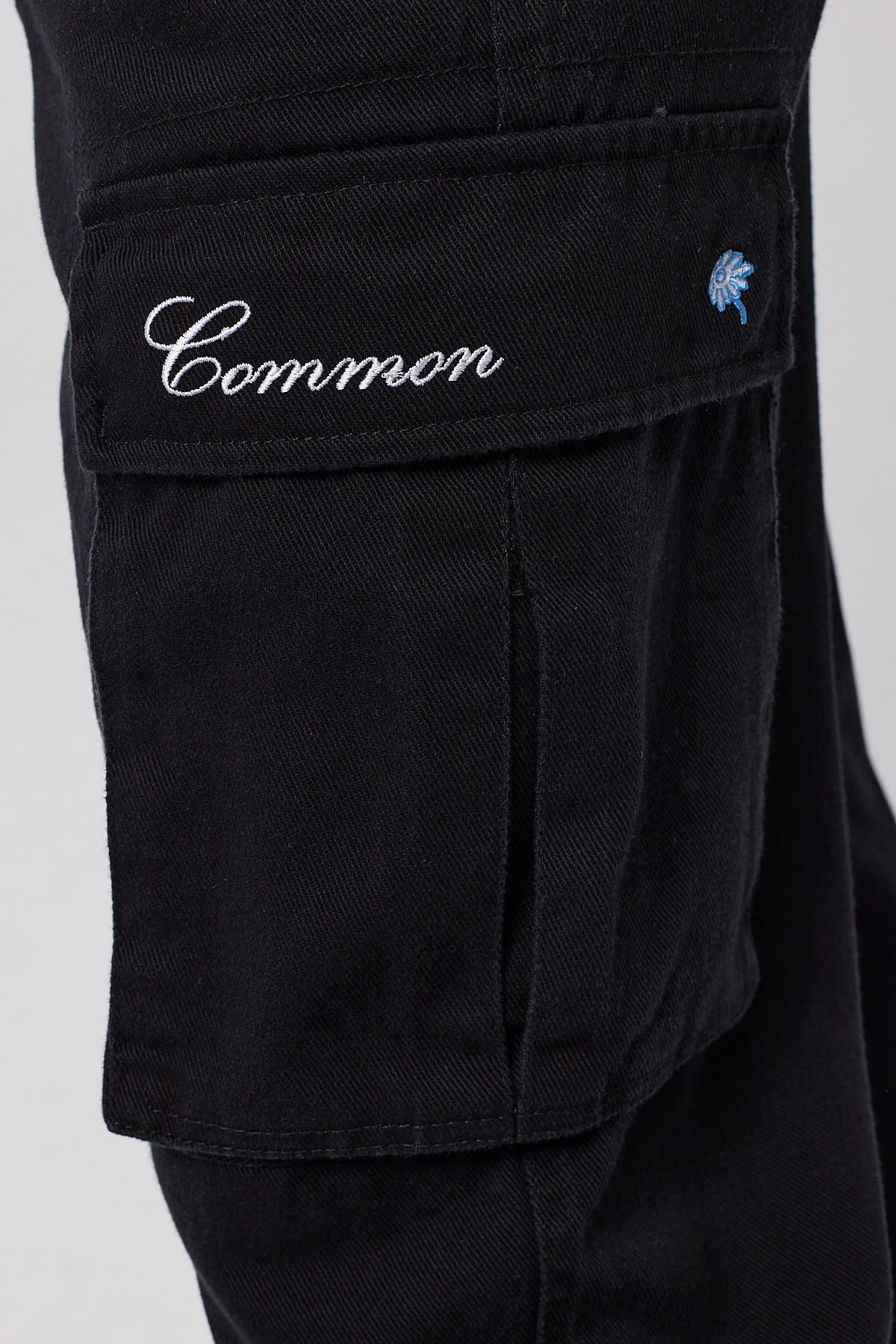 Common Need Vinyl Cargo Pant Washed Black - Image 4