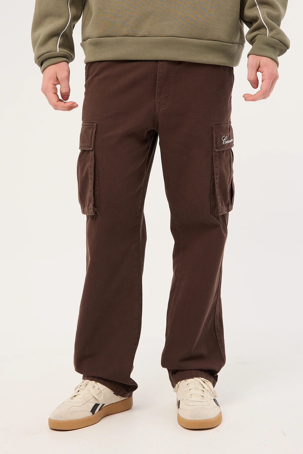 Common Need Vinyl Cargo Pant Washed Brown - Image 2