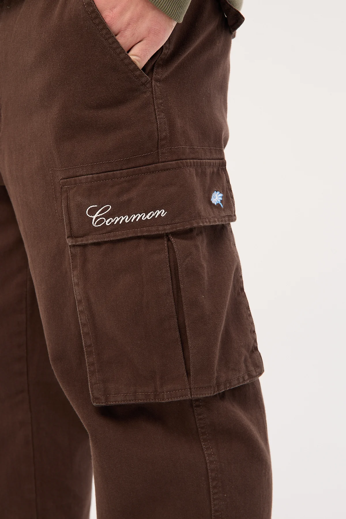 Common Need Vinyl Cargo Pant Washed Brown - Image 7