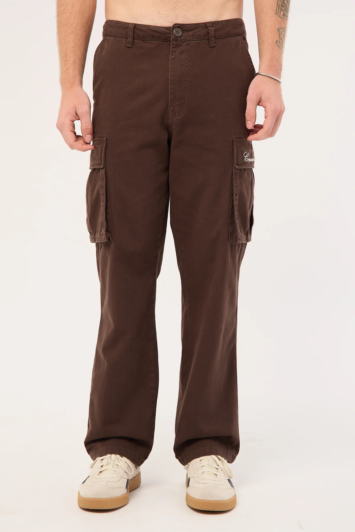 Common Need Vinyl Cargo Pant Washed Brown - Image 8