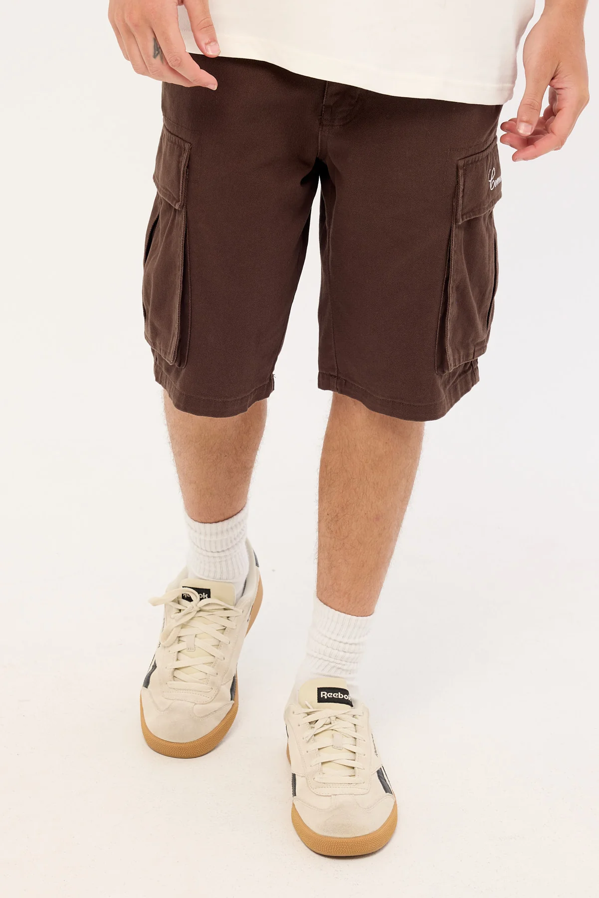 Common Need Vinyl Cargo Short Washed Brown - Image 2