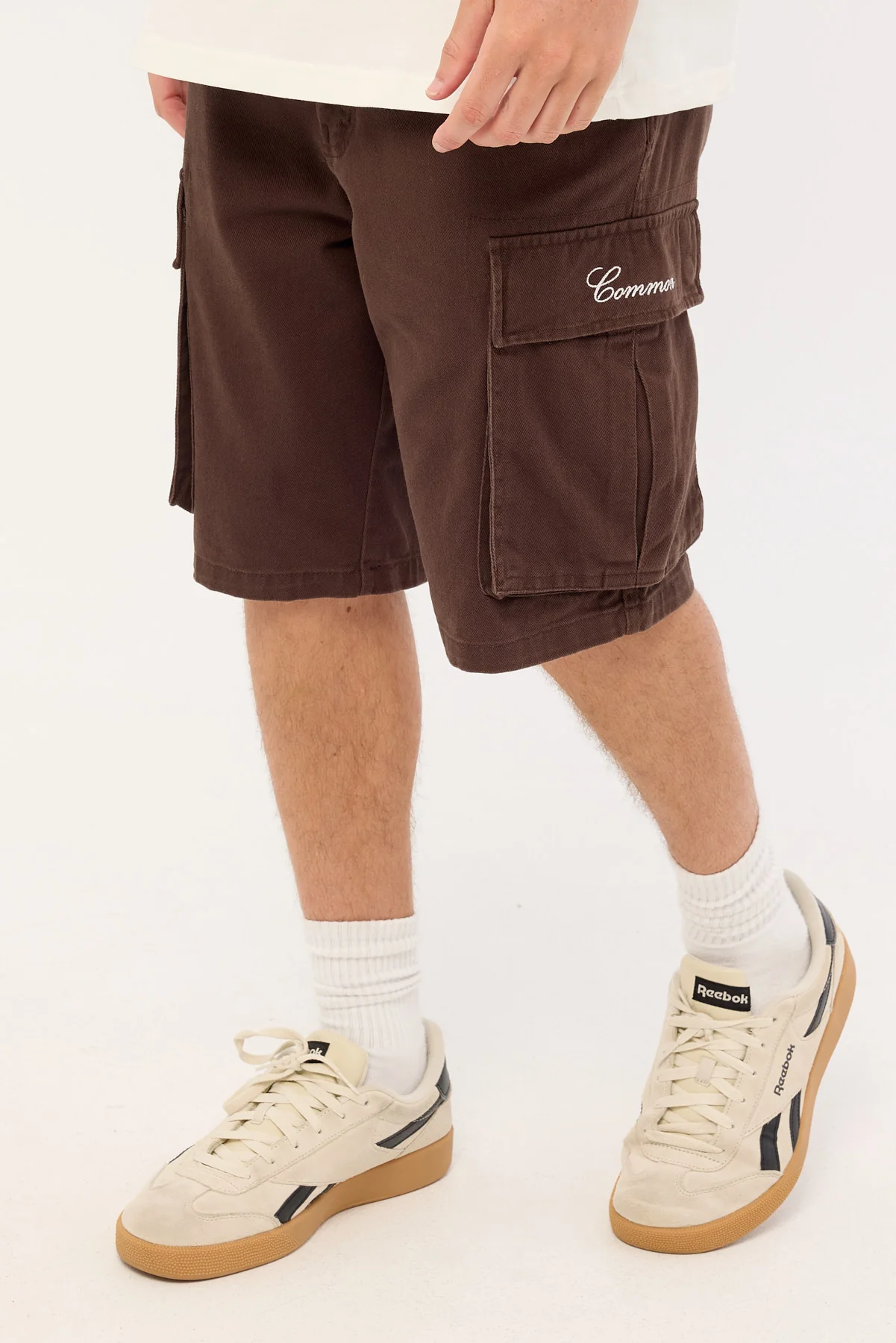 Common Need Vinyl Cargo Short Washed Brown - Image 3