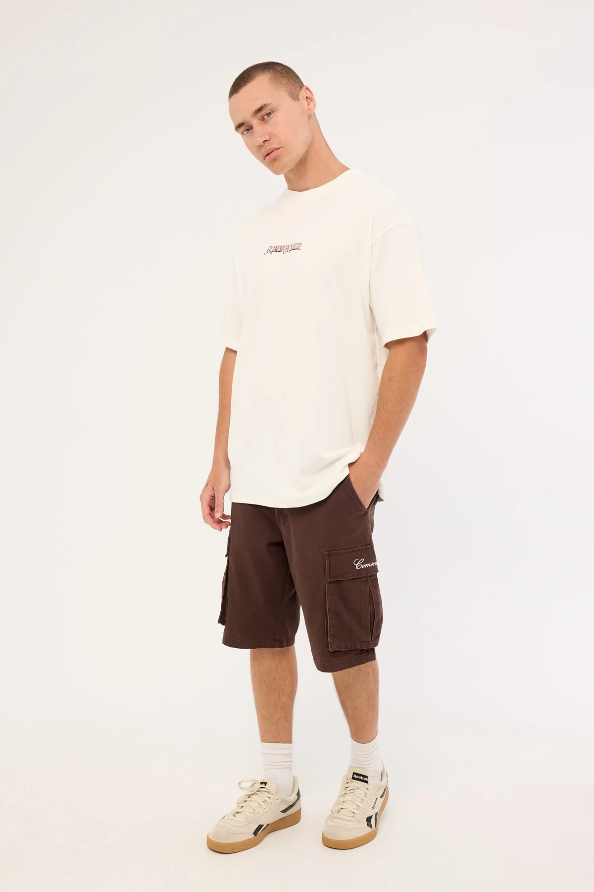 Common Need Vinyl Cargo Short Washed Brown - Image 4