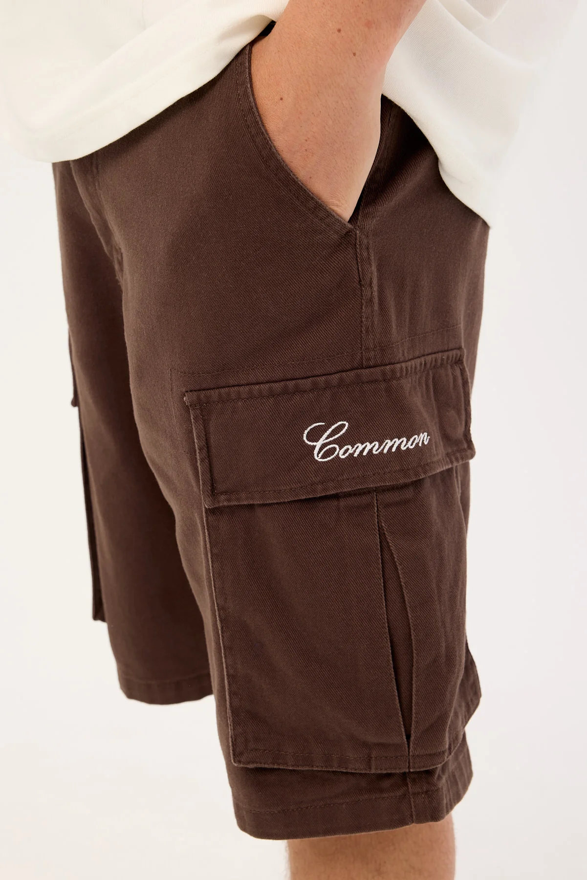 Common Need Vinyl Cargo Short Washed Brown - Image 6