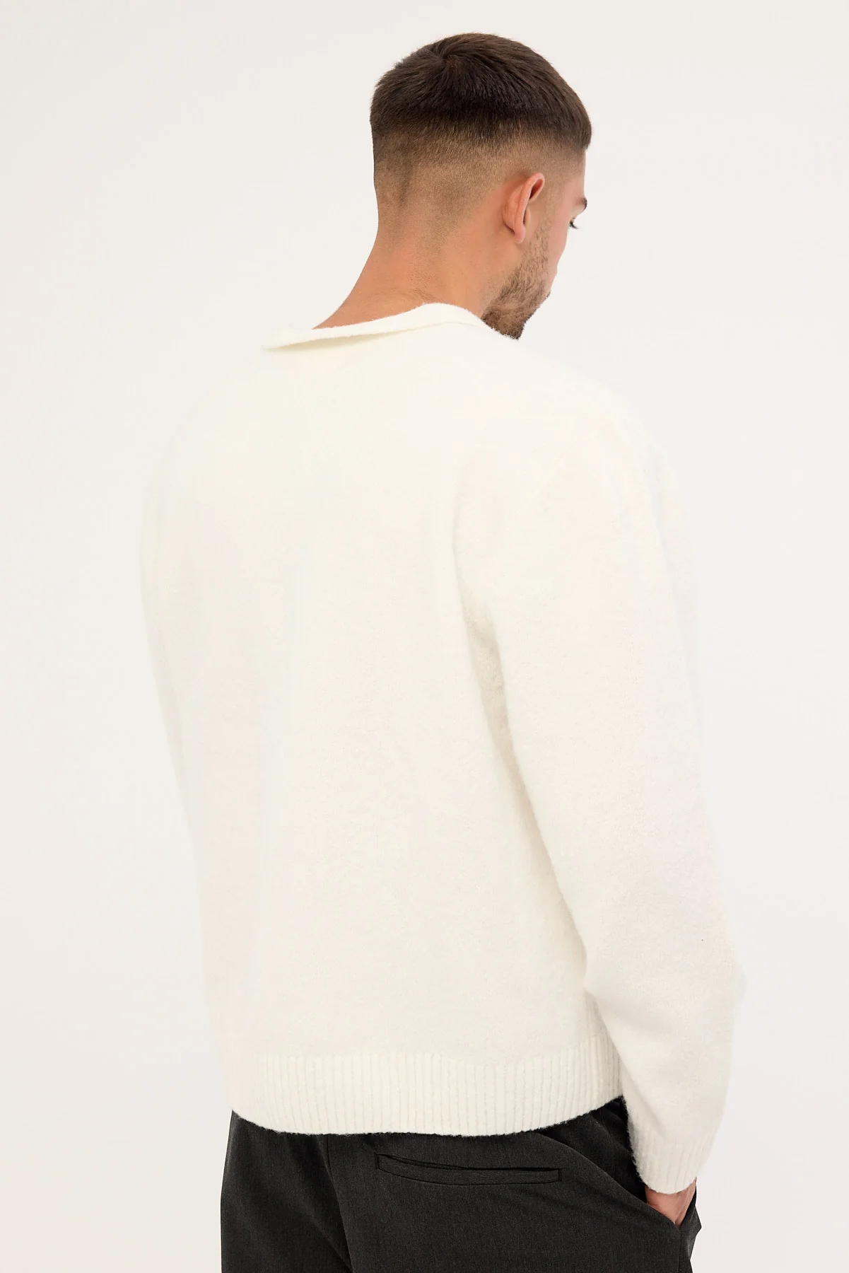 Common Need Wallace Knit Polo Off White - Image 5