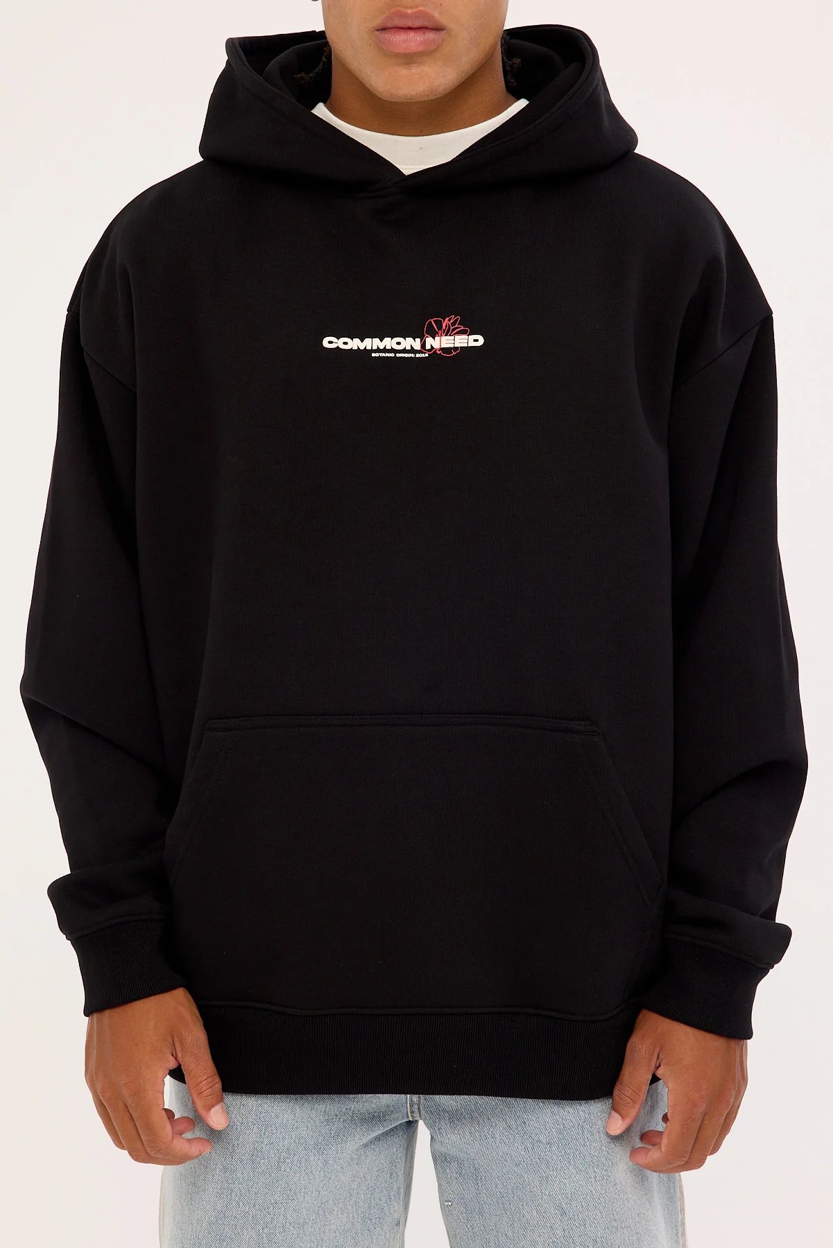 Common Need Wild Sector Boxy Hoodie Black - Image 7
