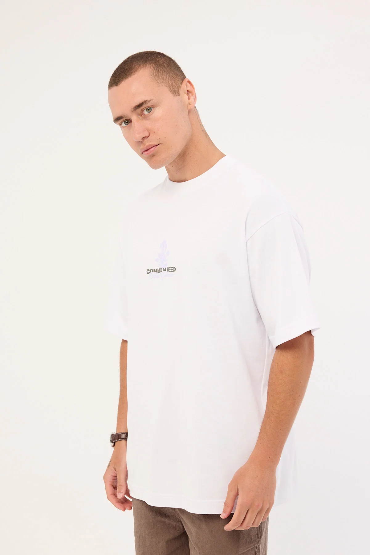 Common Need Wildflower Heavyweight Boxy Tee White - Image 5