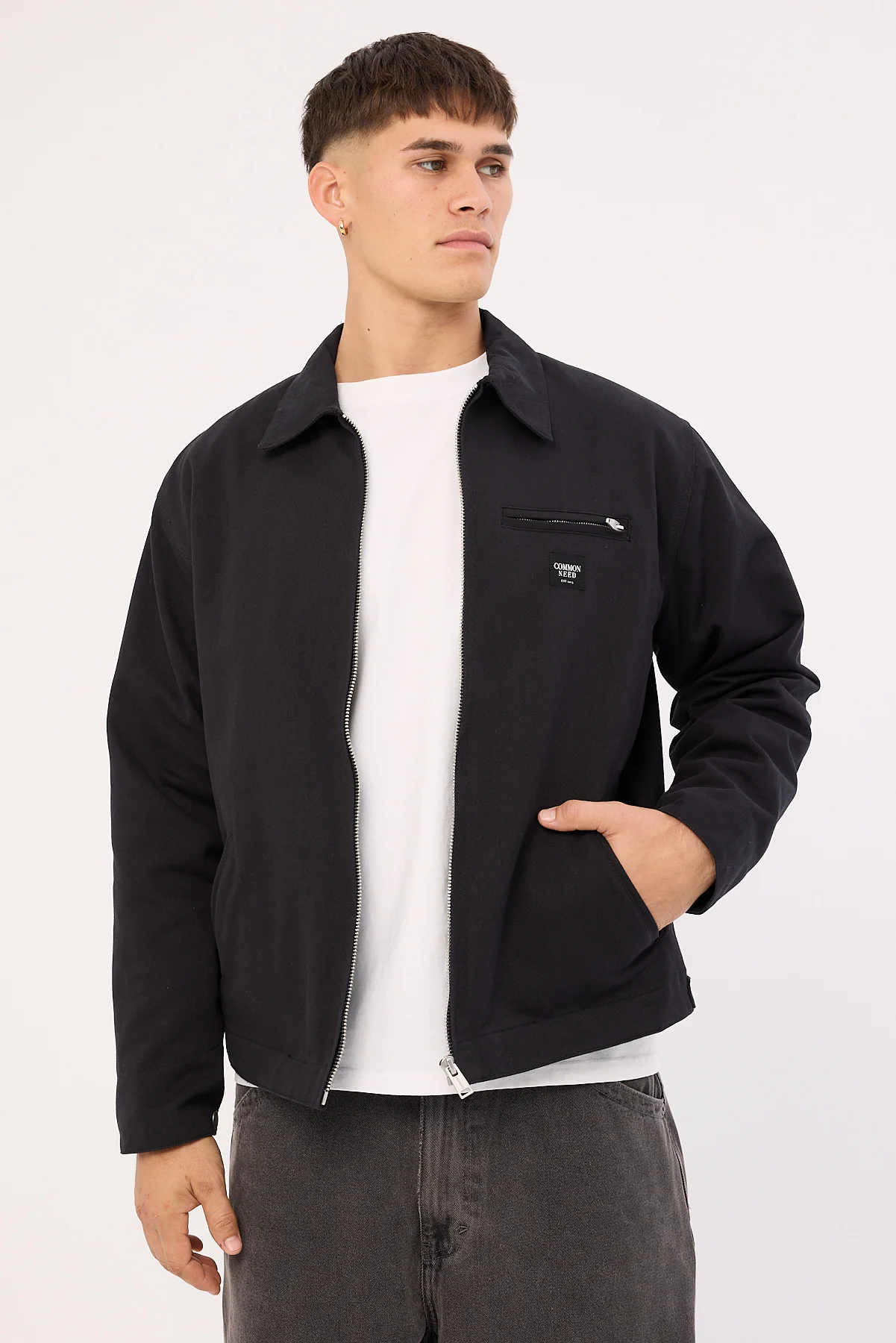 Common Need Windsor Harrington Jacket Black - Image 2