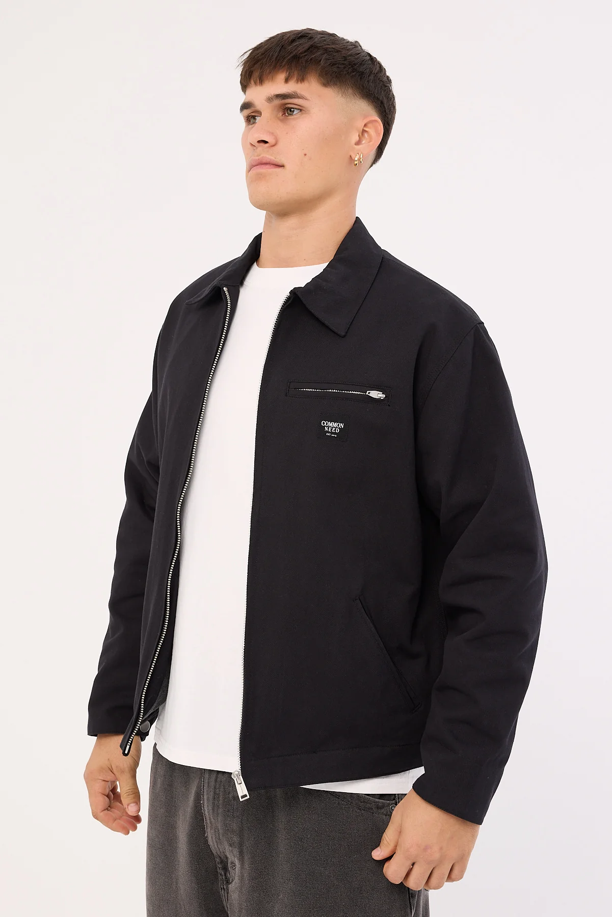 Common Need Windsor Harrington Jacket Black - Image 6