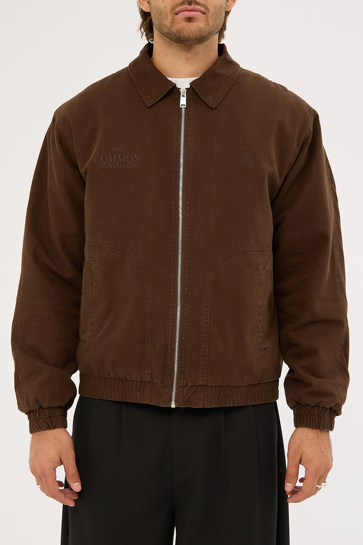Common Need Winston Bomber Jacket Washed Brown - Image 10