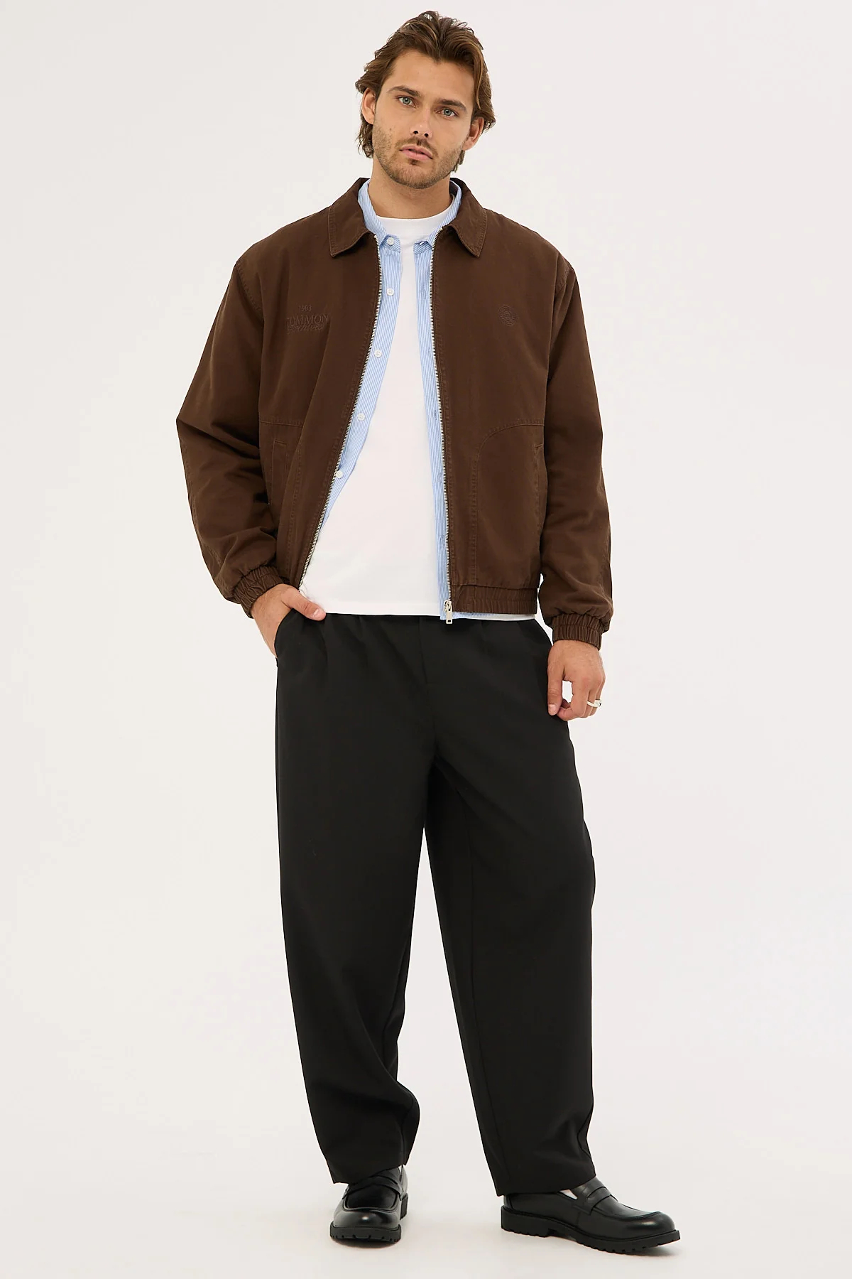 Common Need Winston Bomber Jacket Washed Brown - Image 2