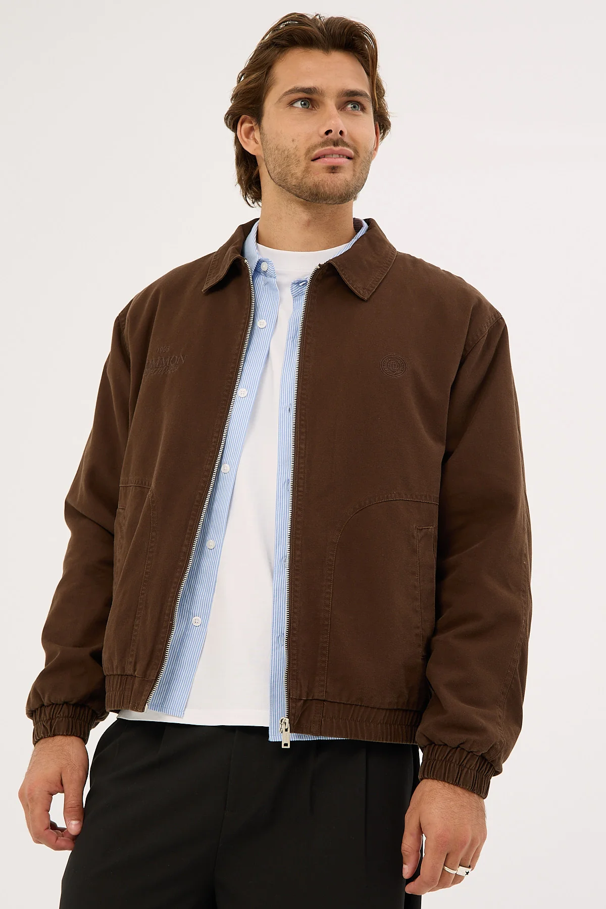 Common Need Winston Bomber Jacket Washed Brown - Image 3