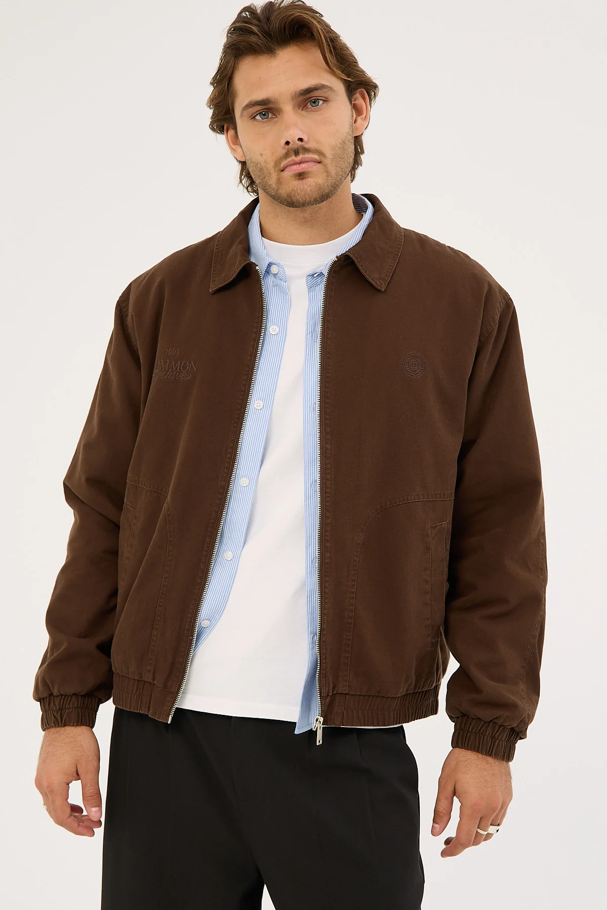 Common Need Winston Bomber Jacket Washed Brown - Image 5