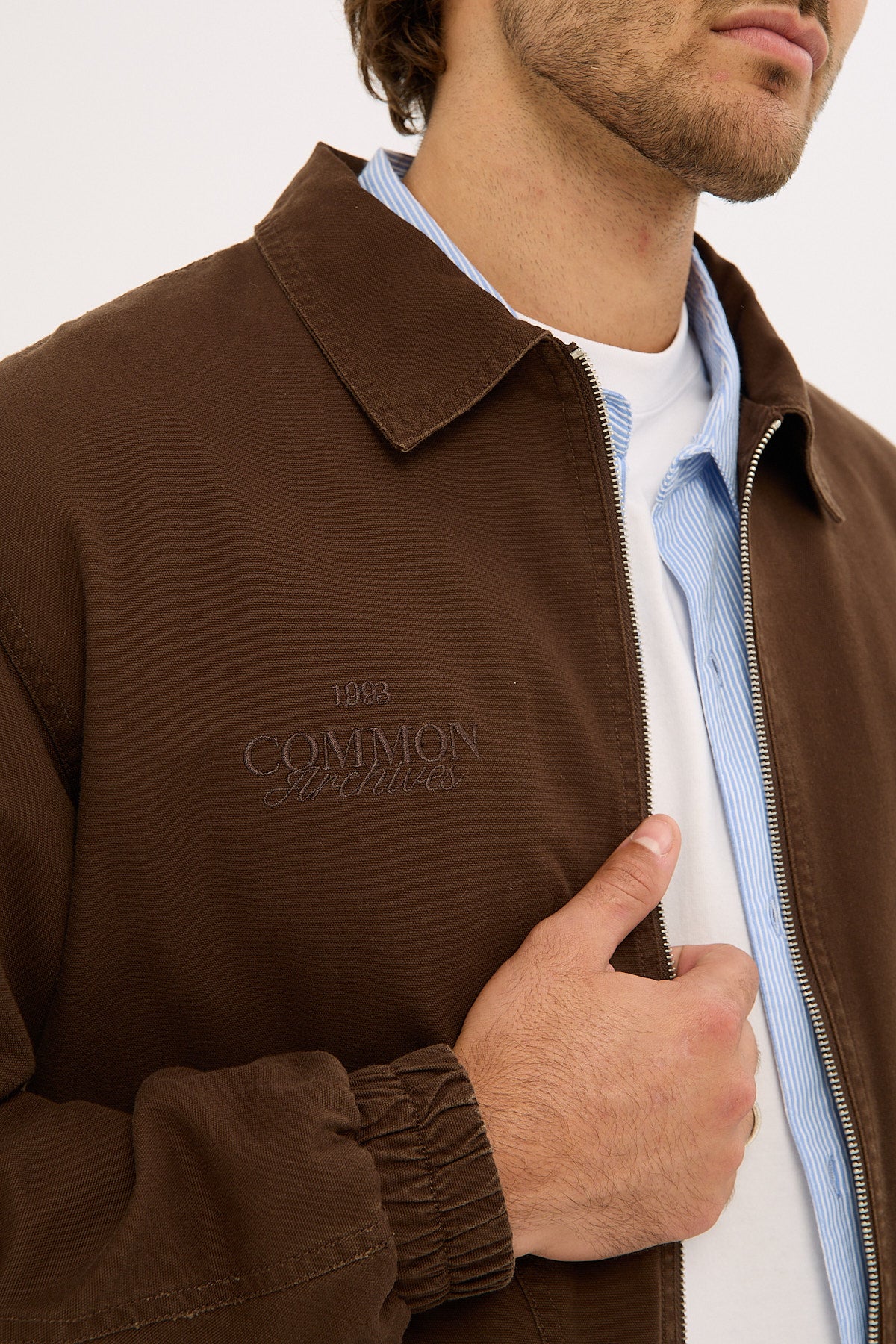 Common Need Winston Bomber Jacket Washed Brown - Image 8
