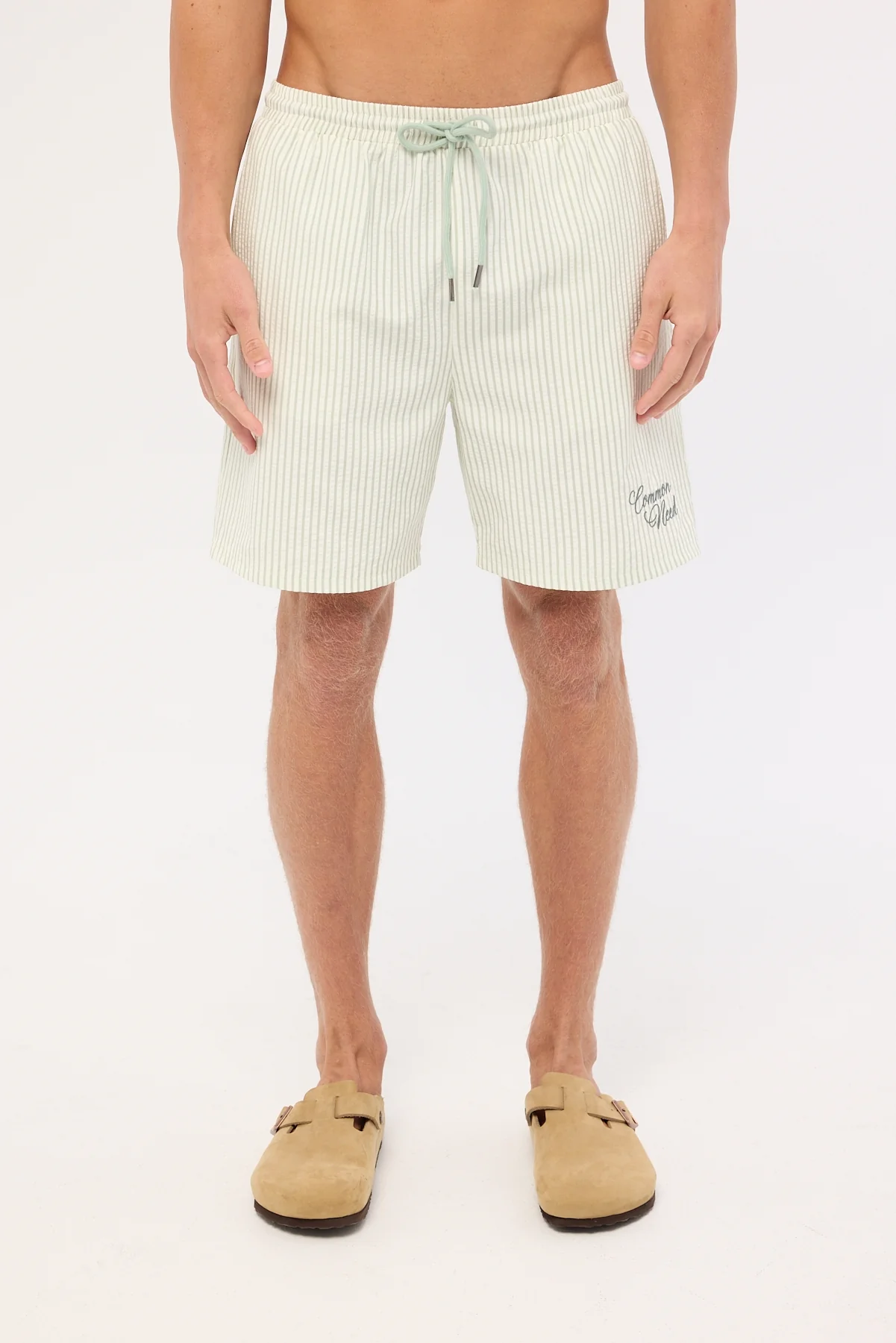 Common Need Yorick Elastic Waist Short Sage Stripe - Image 7