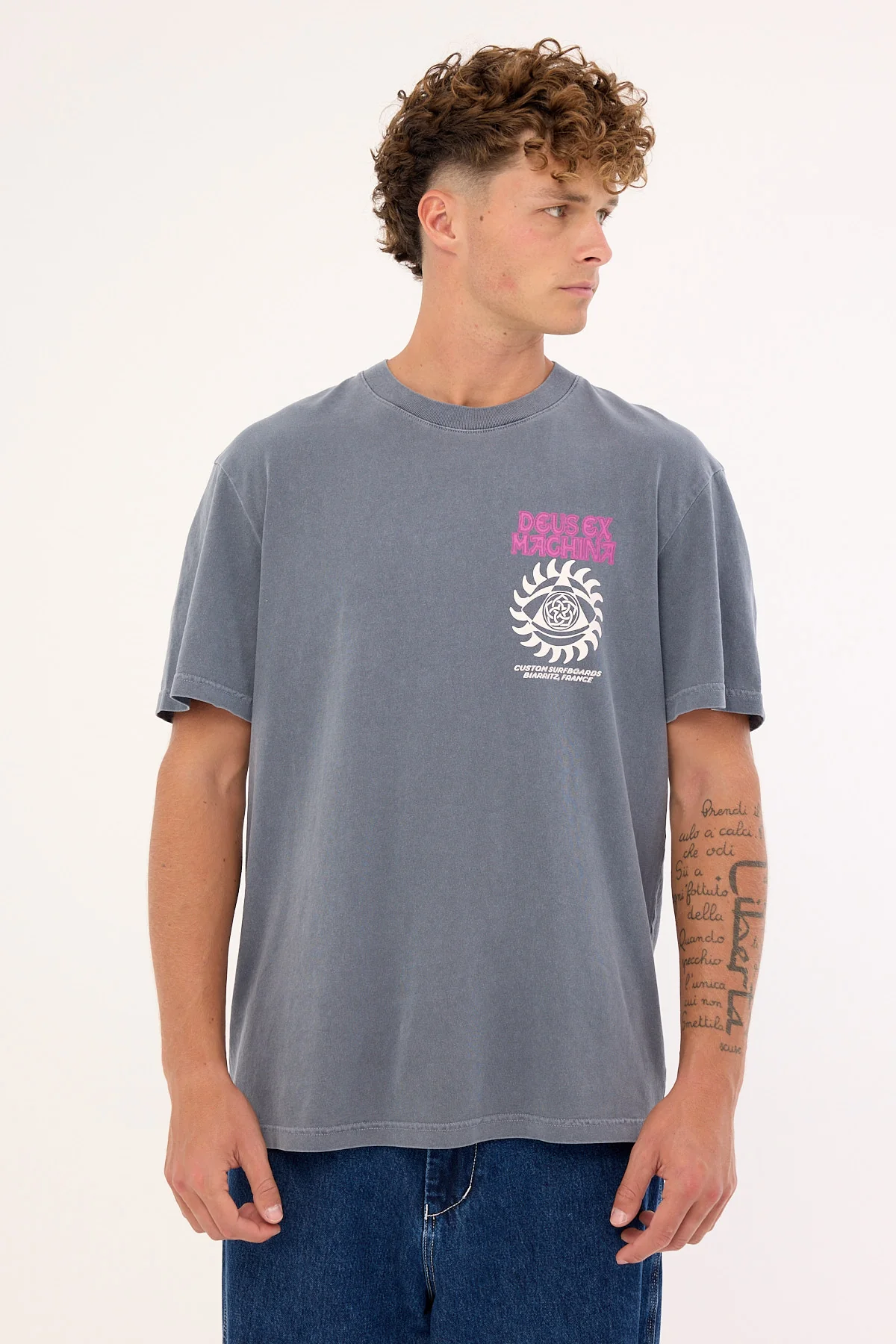 Deus Ex Machina Crank Tee Anthracite - Image 3