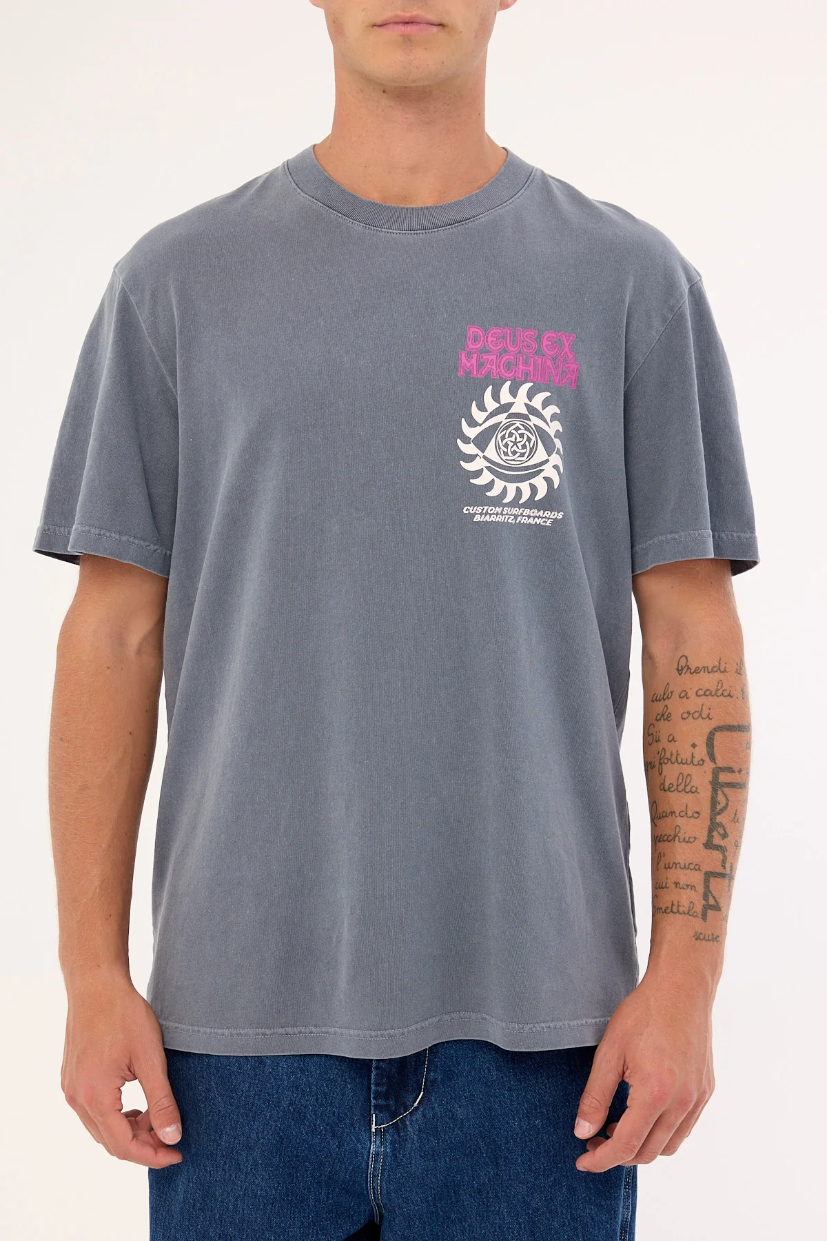Deus Ex Machina Crank Tee Anthracite - Image 8