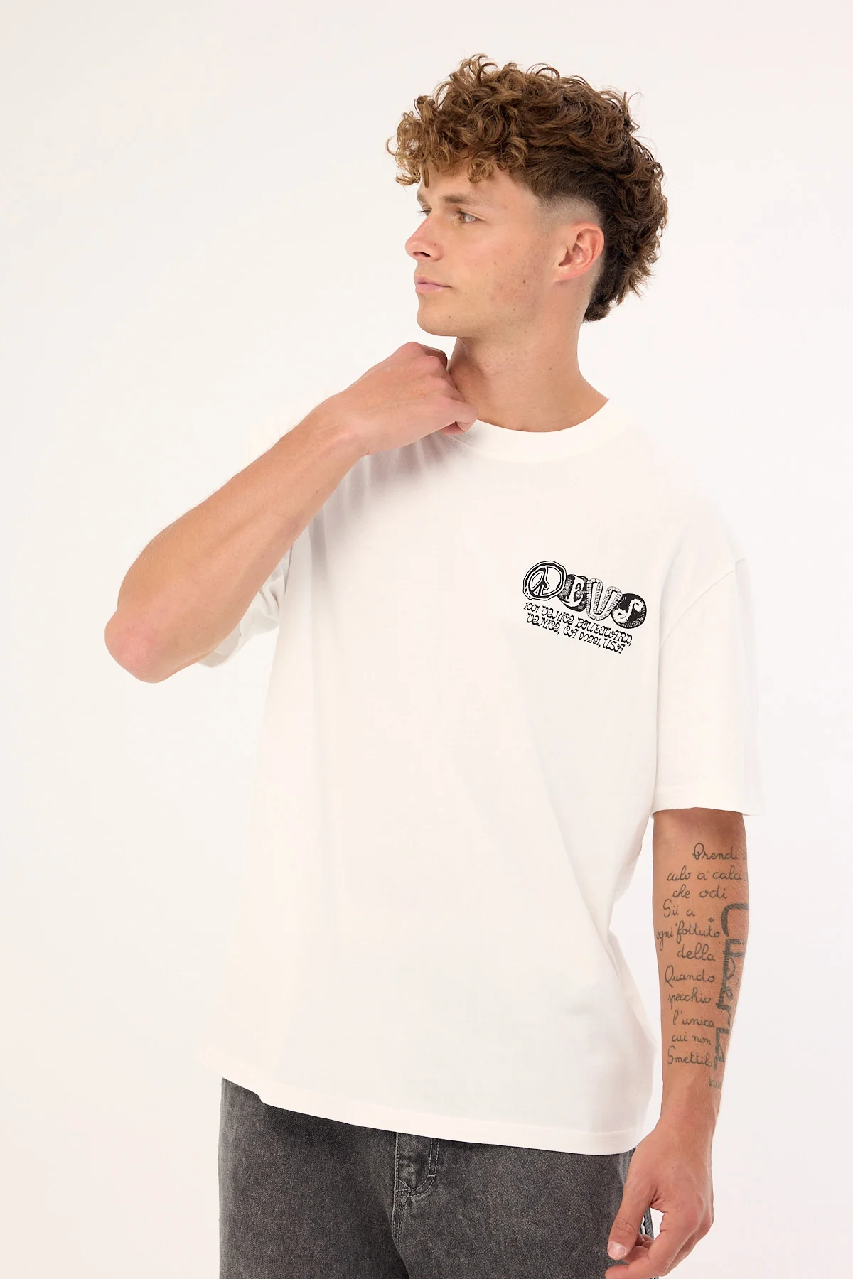 Deus Ex Machina Labyrinth Tee Vintage White - Image 4