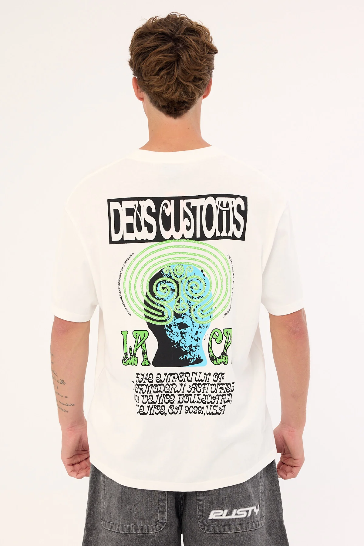 Deus Ex Machina Labyrinth Tee Vintage White - Image 8