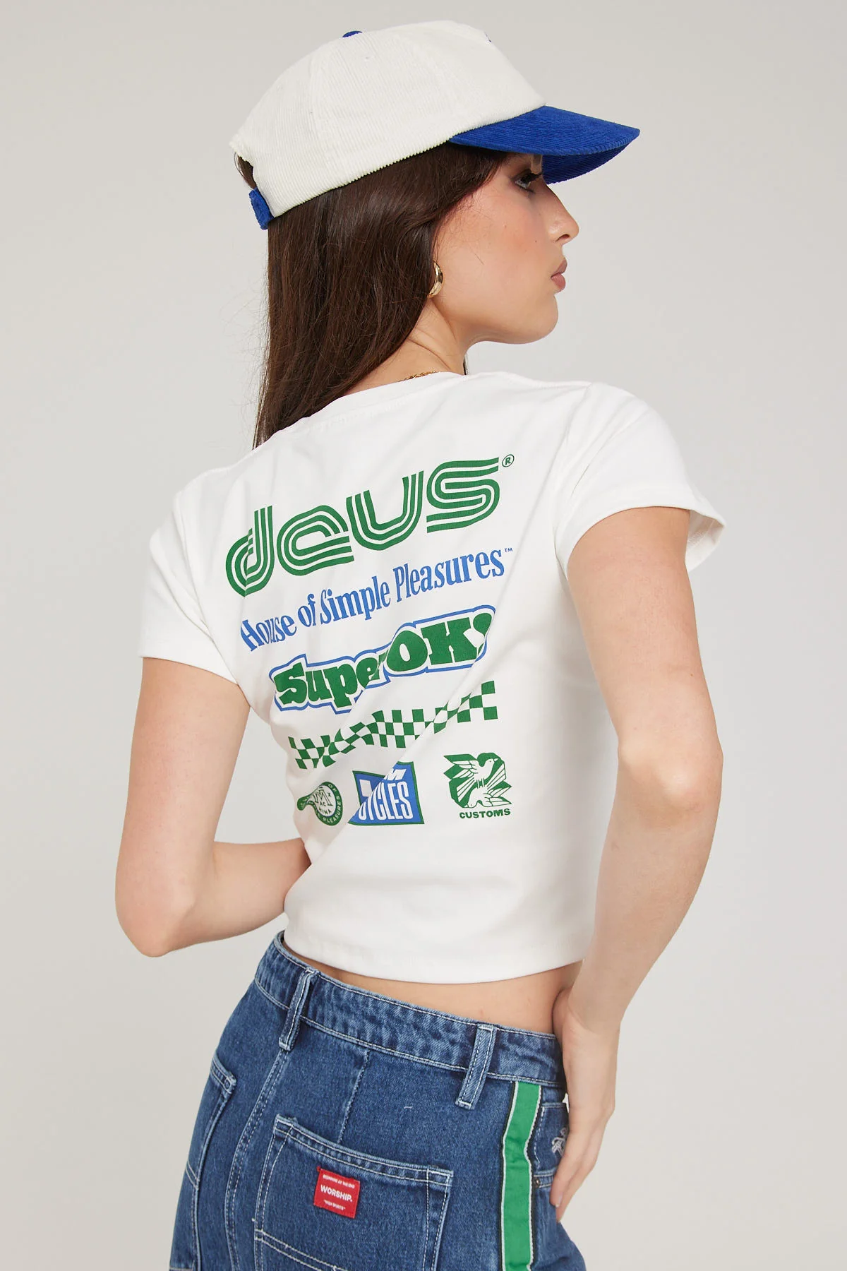 Deus Ex Machina Tune Up Baby Tee Vintage White - Image 5