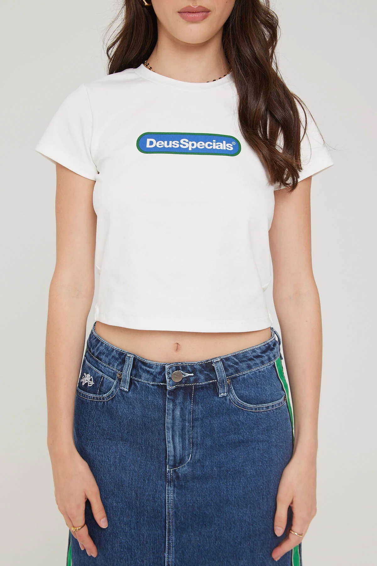 Deus Ex Machina Tune Up Baby Tee Vintage White - Image 8