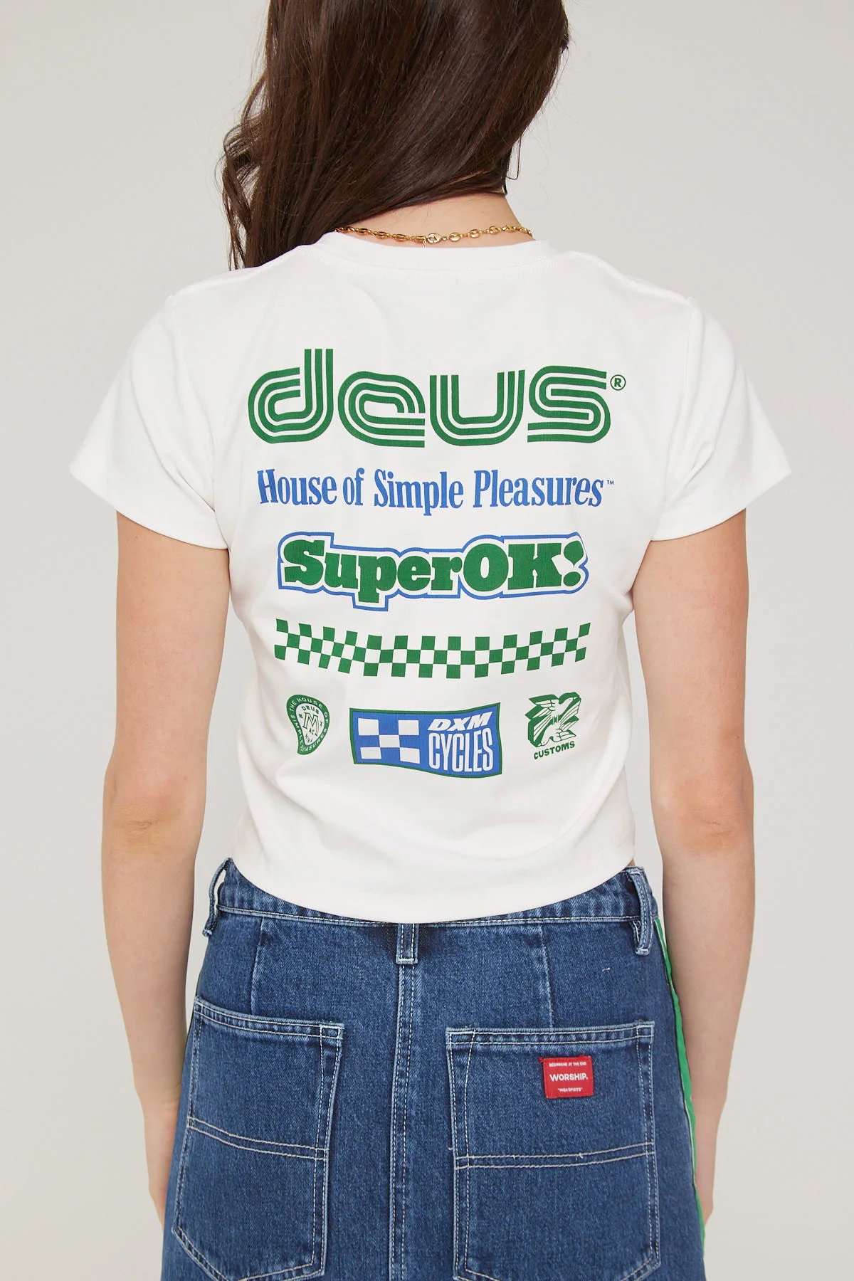 Deus Ex Machina Tune Up Baby Tee Vintage White - Image 9