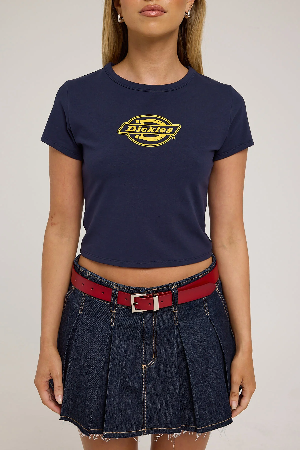 Dickies Classic Logo Baby Tee Navy - Image 7