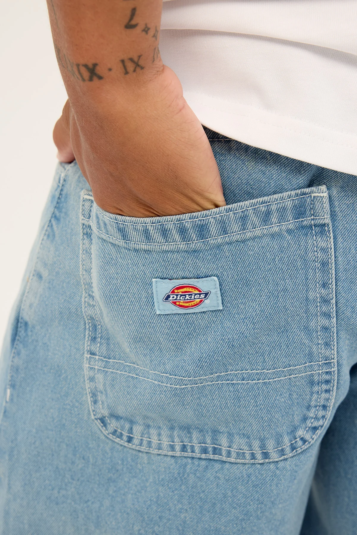 Dickies Double Knee Denim Pant Light Denim - Image 6