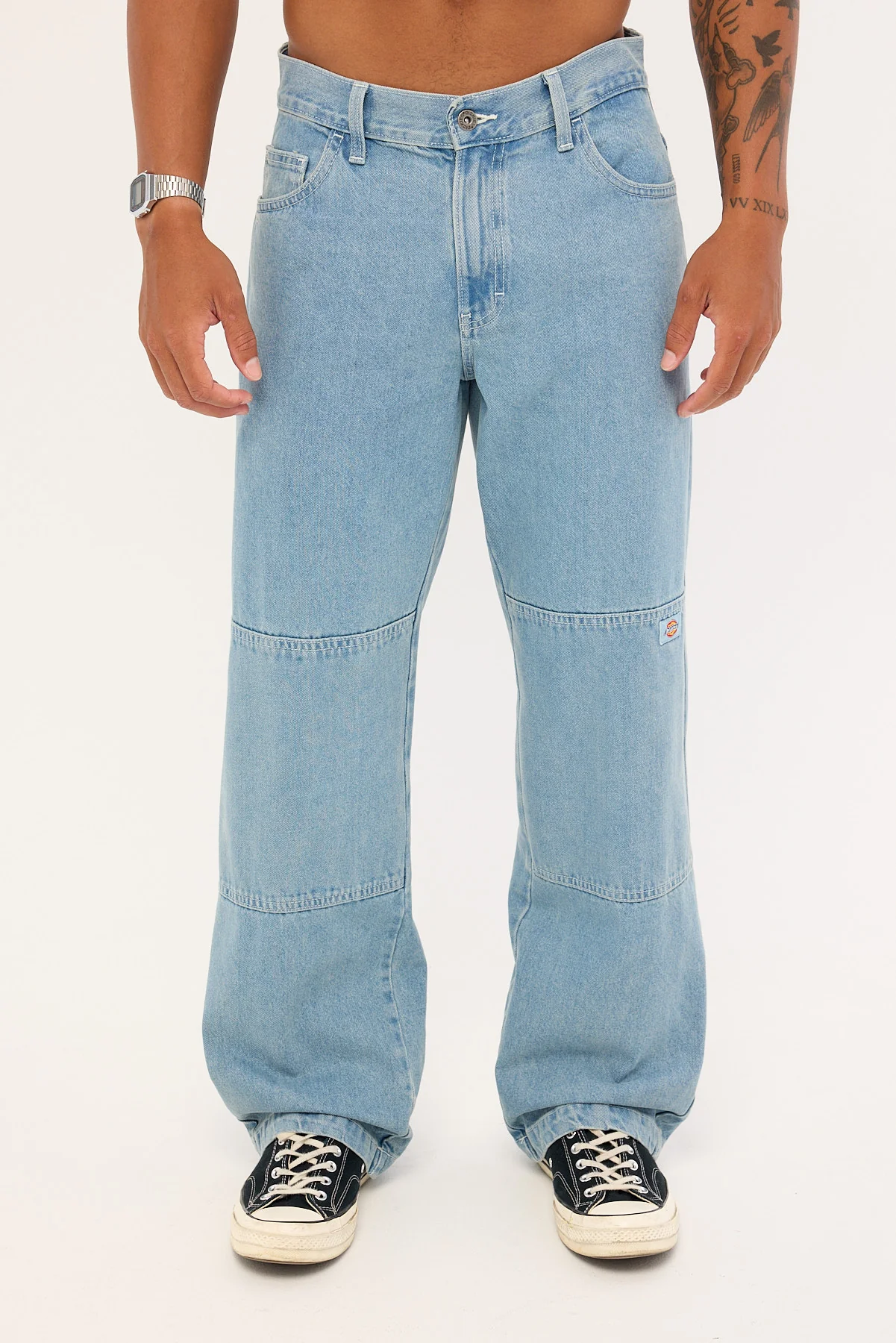 Dickies Double Knee Denim Pant Light Denim - Image 7