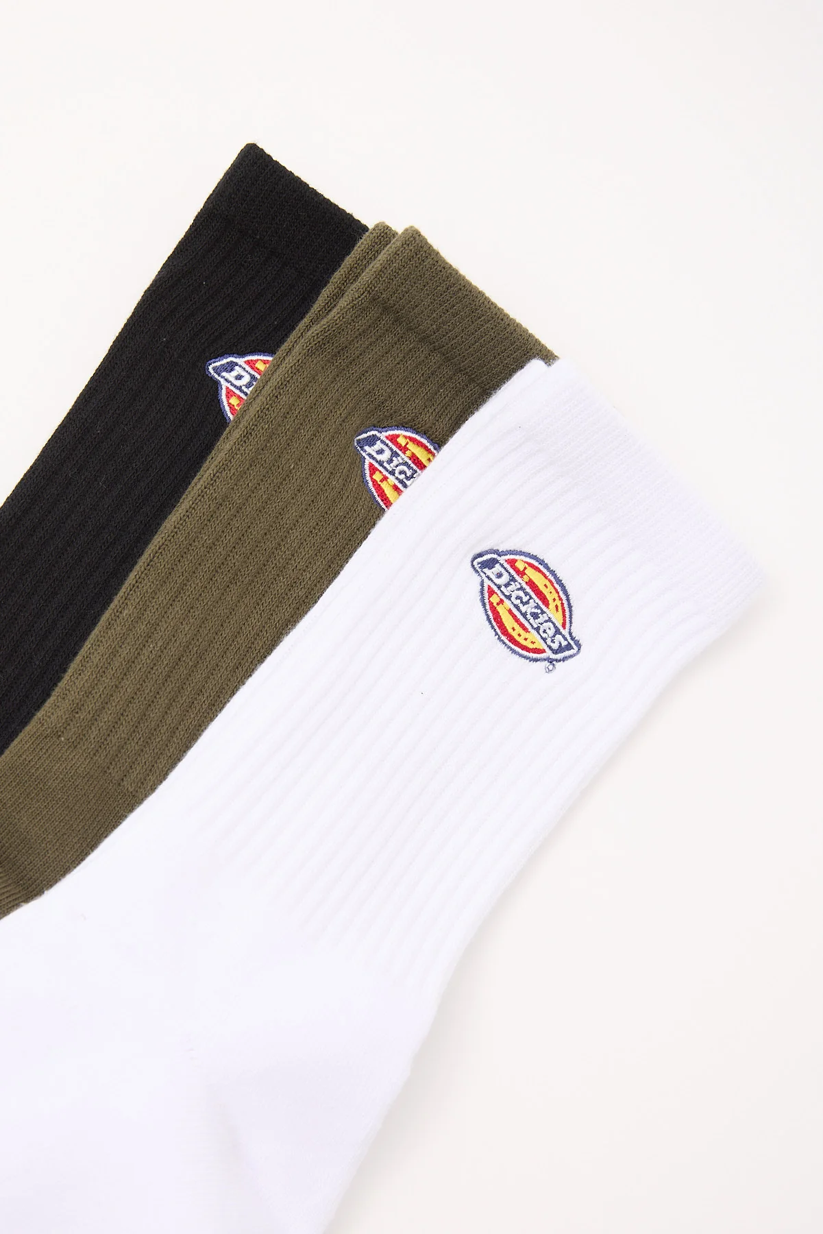 Dickies Rockwood 3Pack Socks Black/White/Rinsed Moss - Image 2