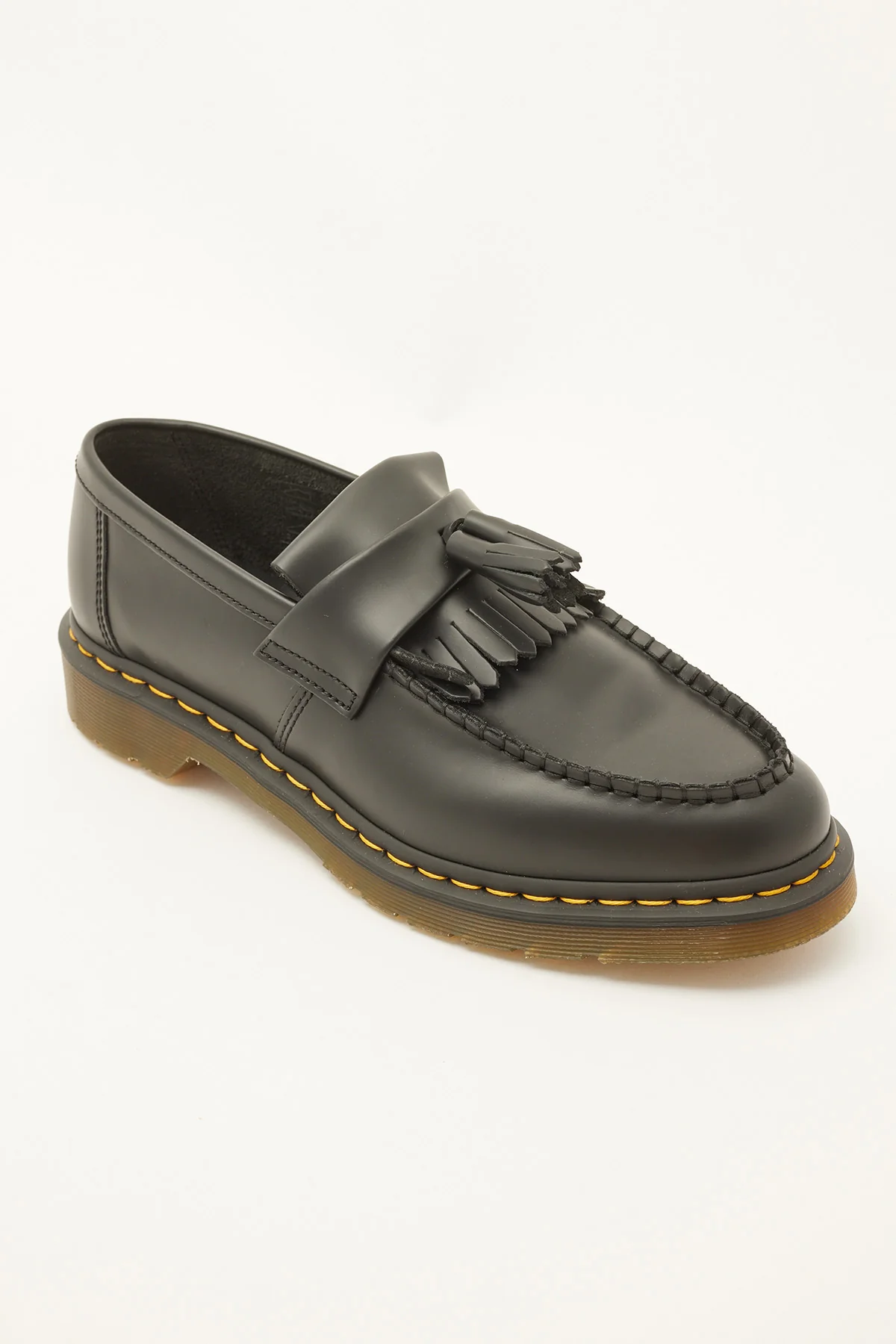 Dr Martens Adrian Tassel Loafer Black/Yellow Stitch - Image 7