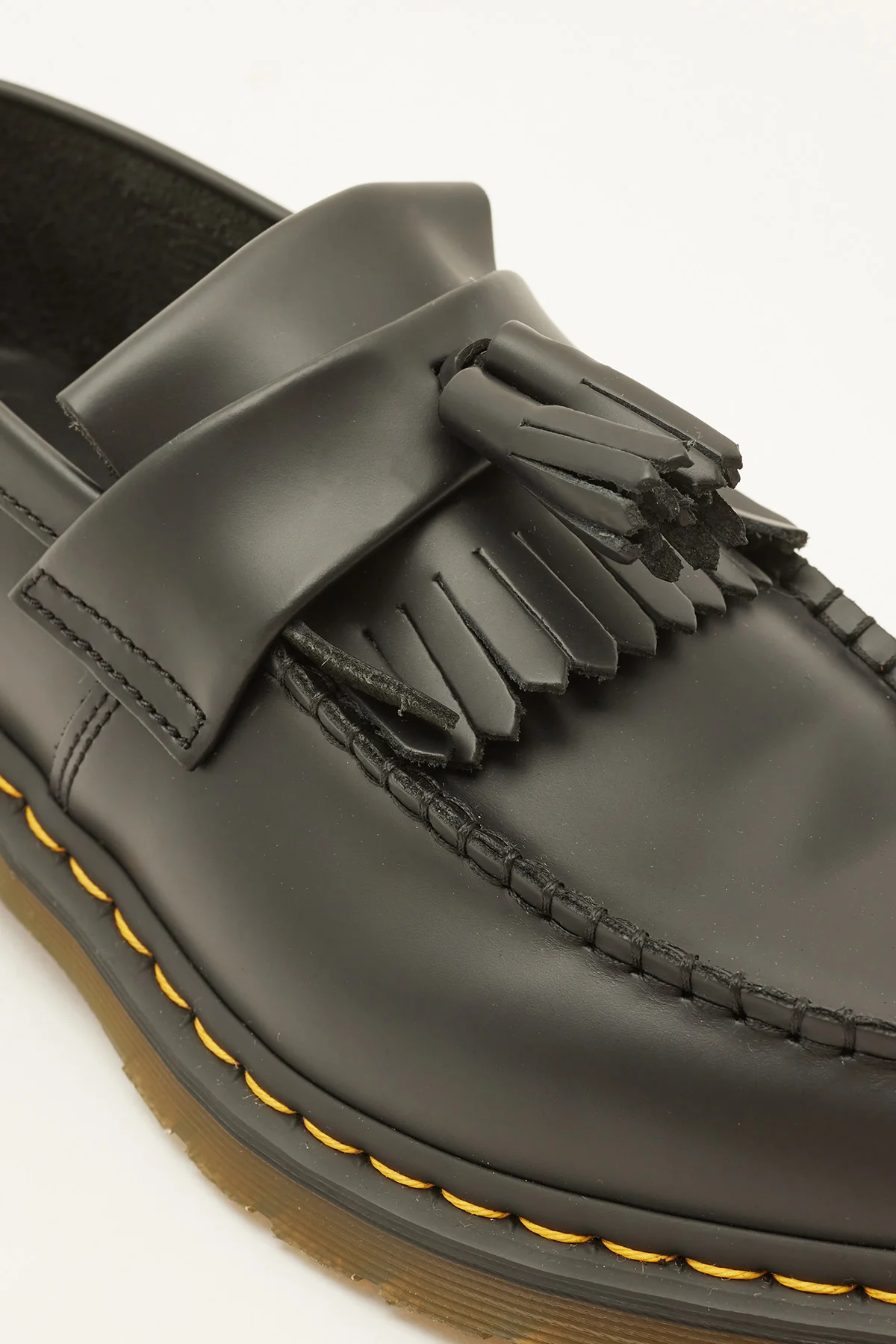 Dr Martens Adrian Tassel Loafer Black/Yellow Stitch - Image 8