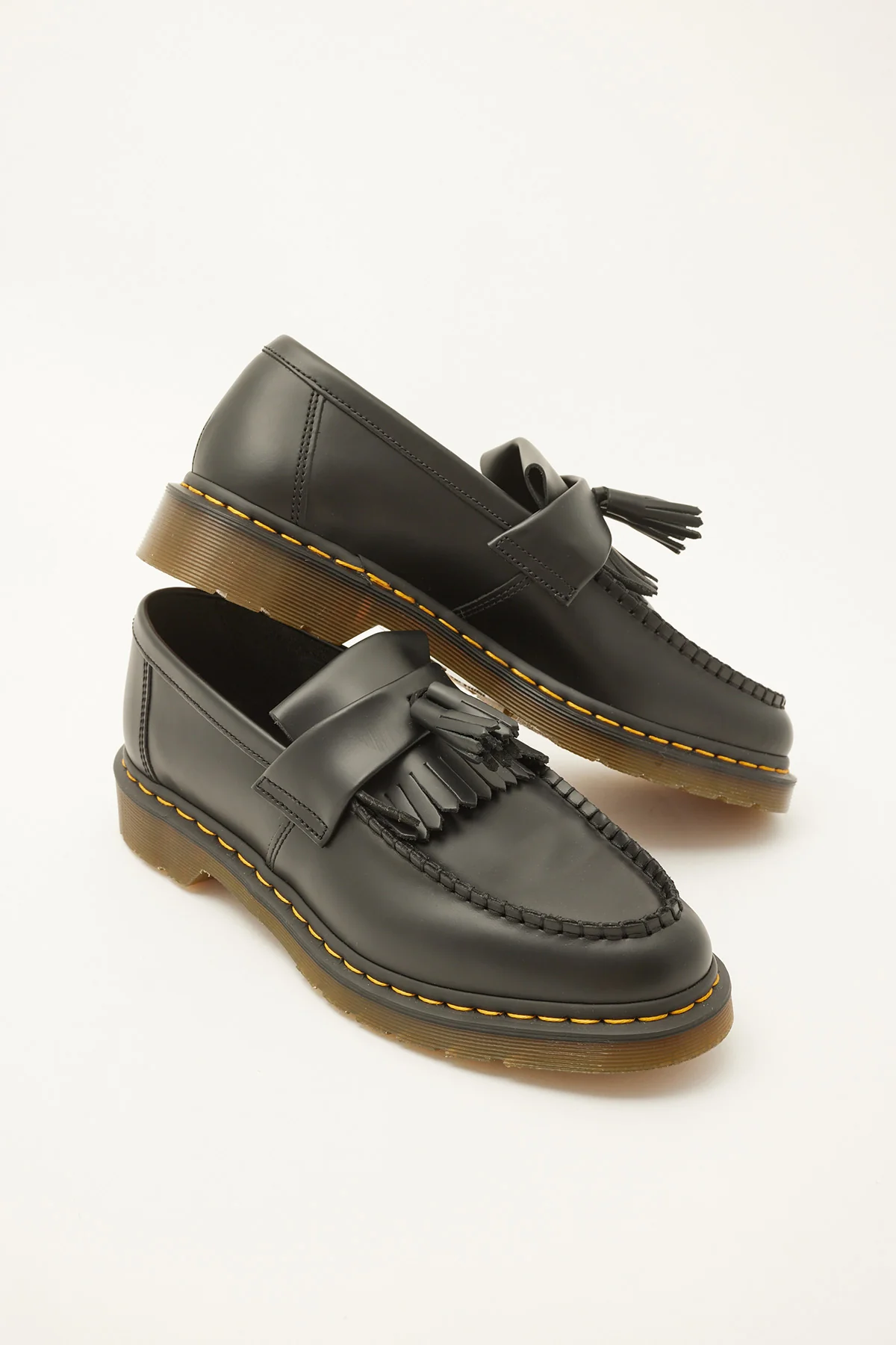 Dr Martens Adrian Tassel Loafer Black/Yellow Stitch - Image 9