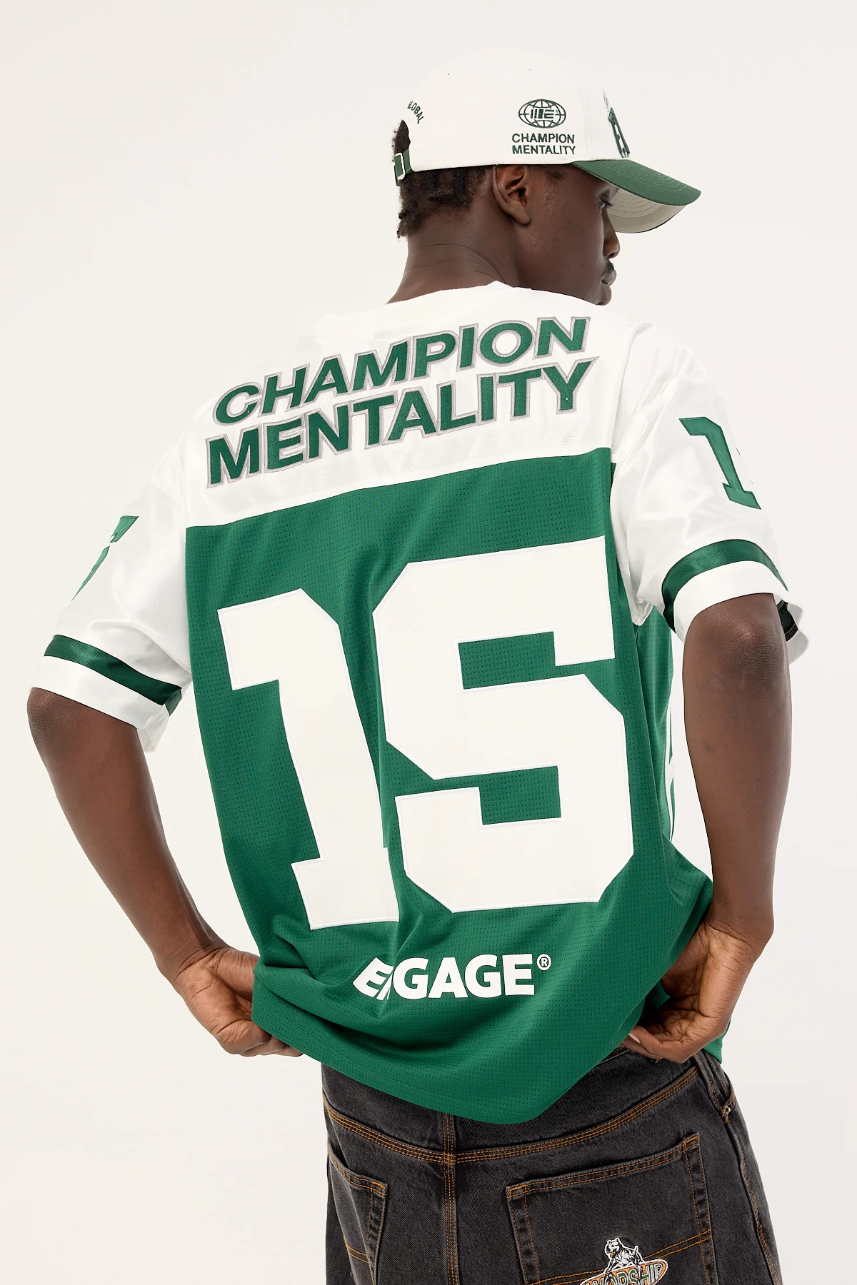 Engage Champion Mentality Oversized Jersery Green/White