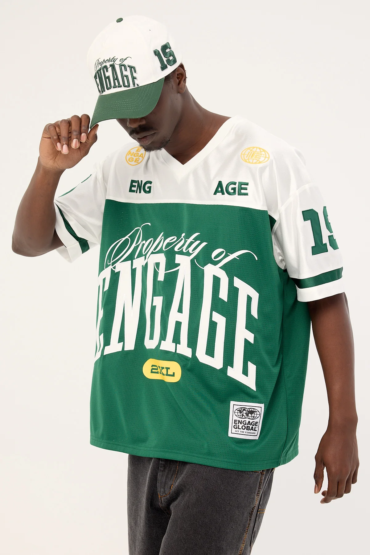 Engage Champion Mentality Oversized Jersery Green/White - Image 9