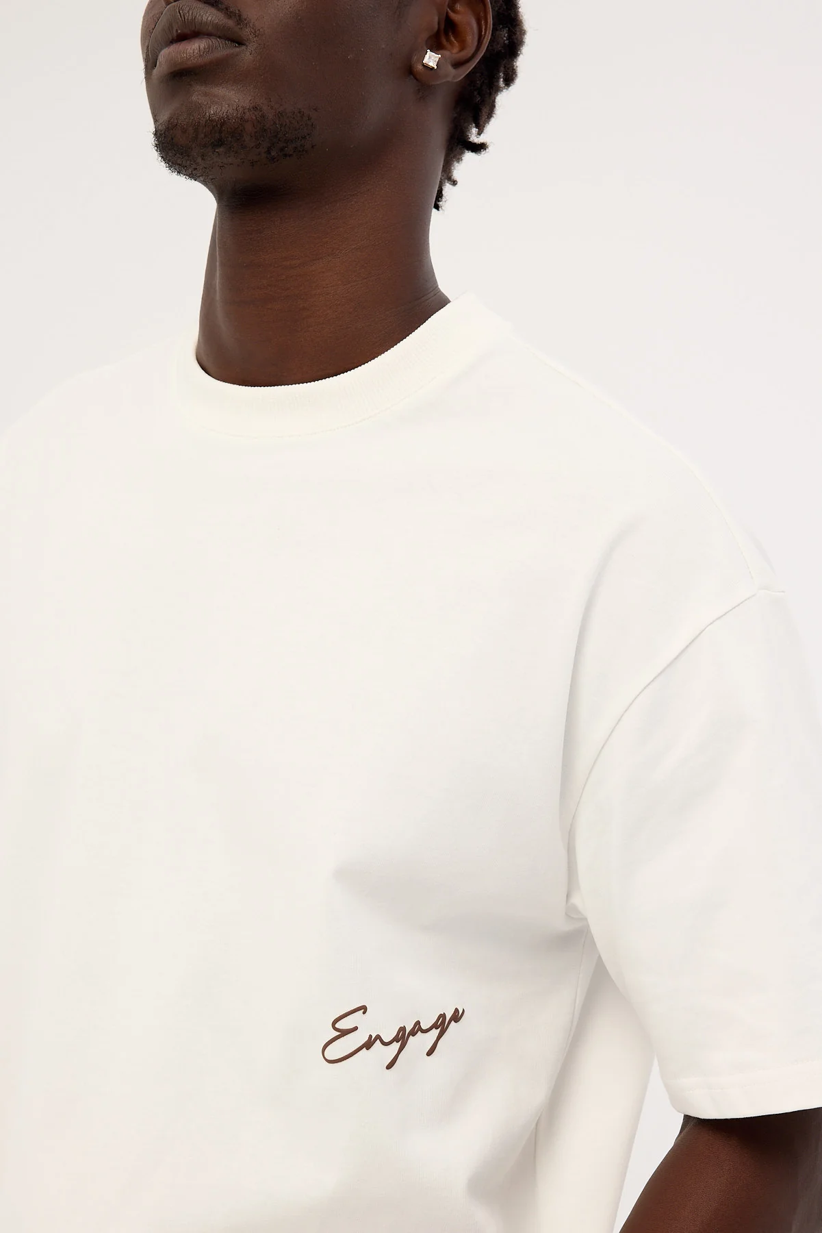 Engage Champion Mentality Puff Oversize Tee Off White - Image 4
