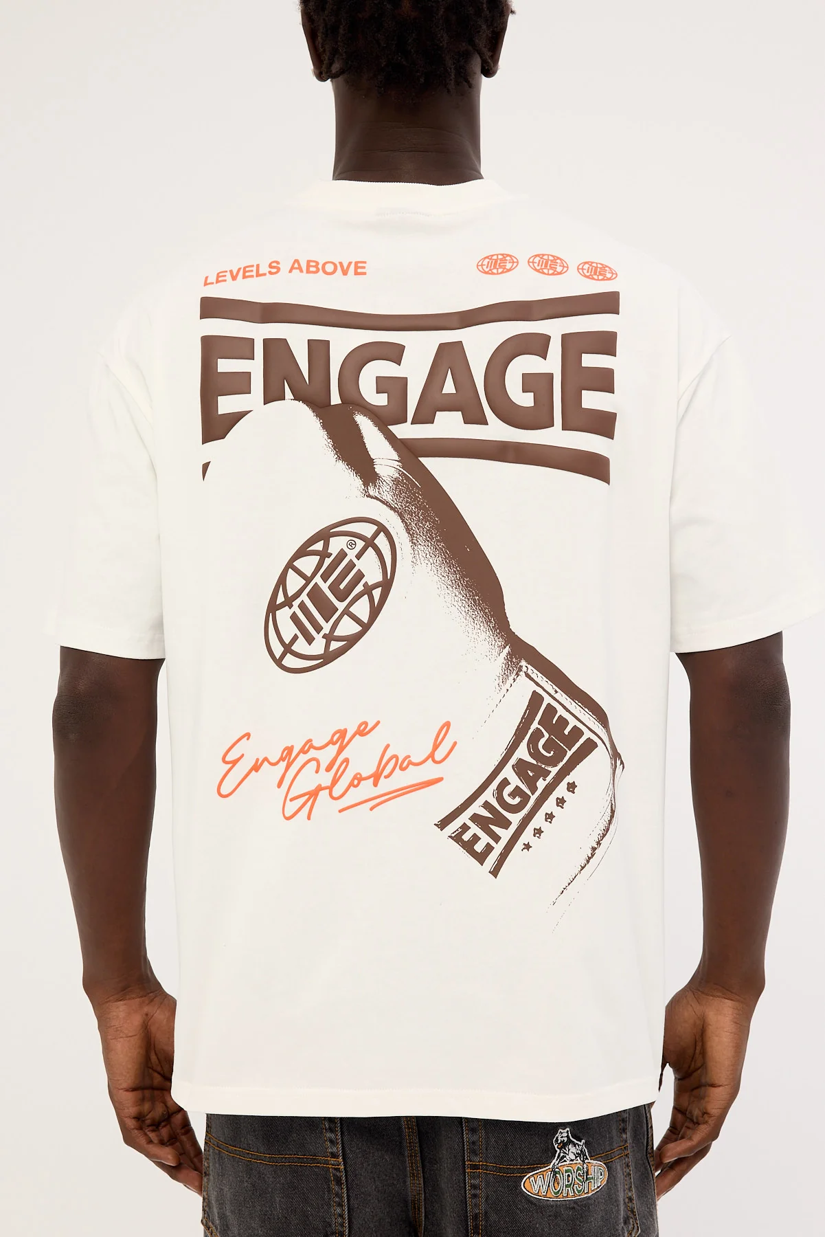Engage Champion Mentality Puff Oversize Tee Off White - Image 6