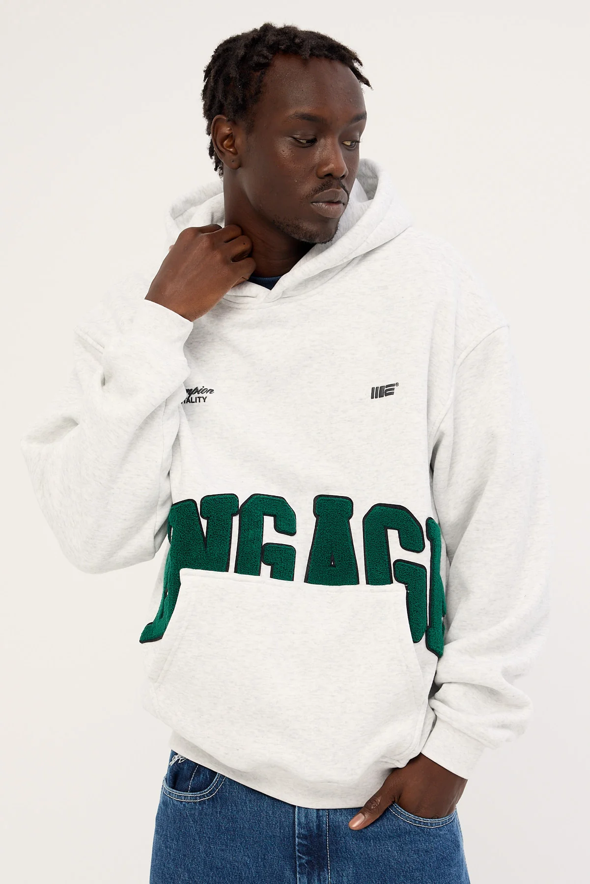 Engage Chenille Patch Hoodie Grey