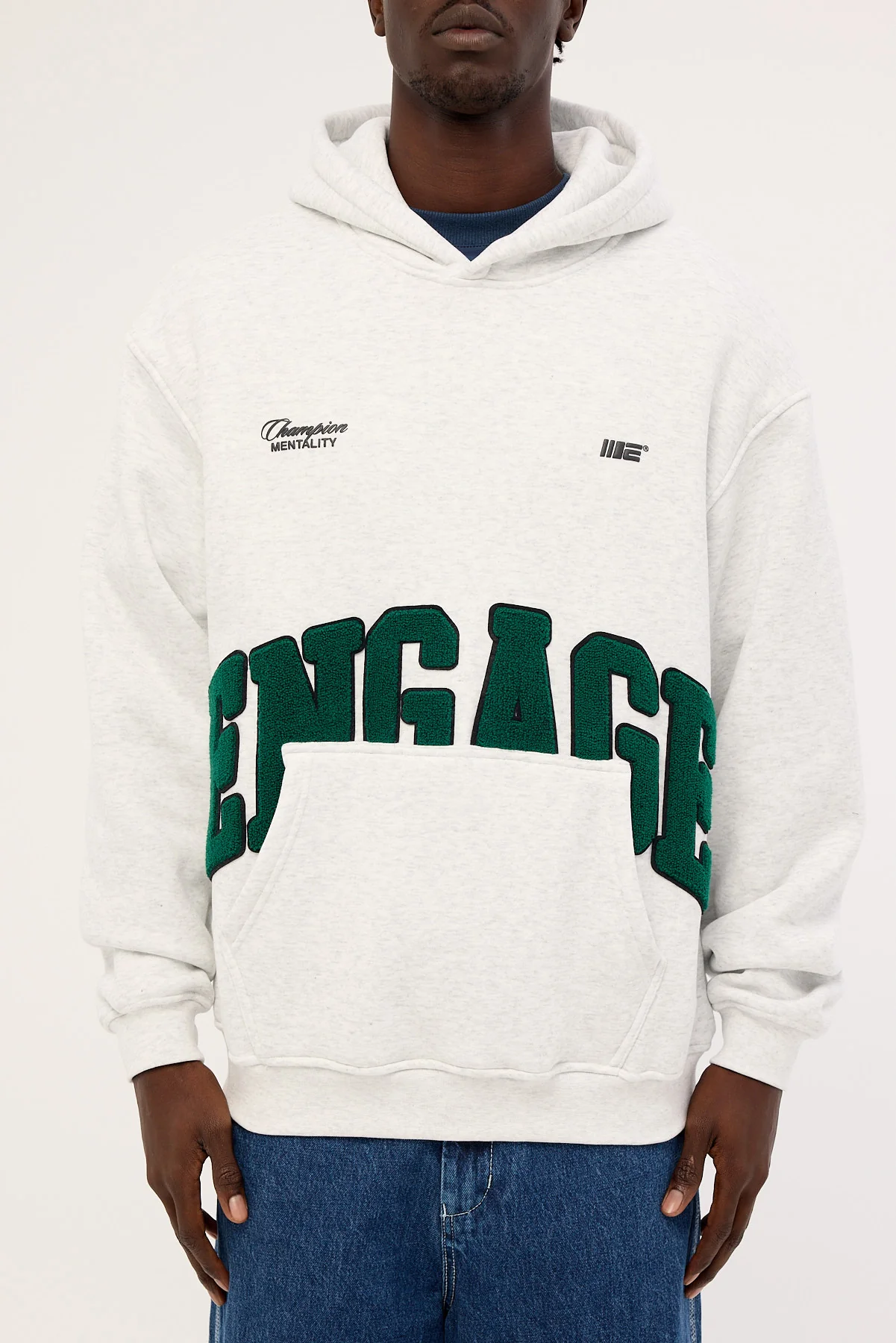 Engage Chenille Patch Hoodie Grey - Image 6