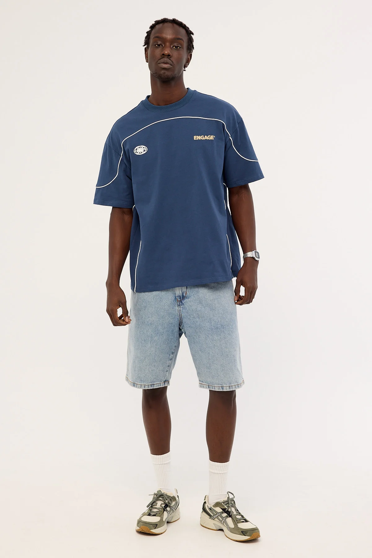 Engage Engage Global Piping Tee Navy - Image 2