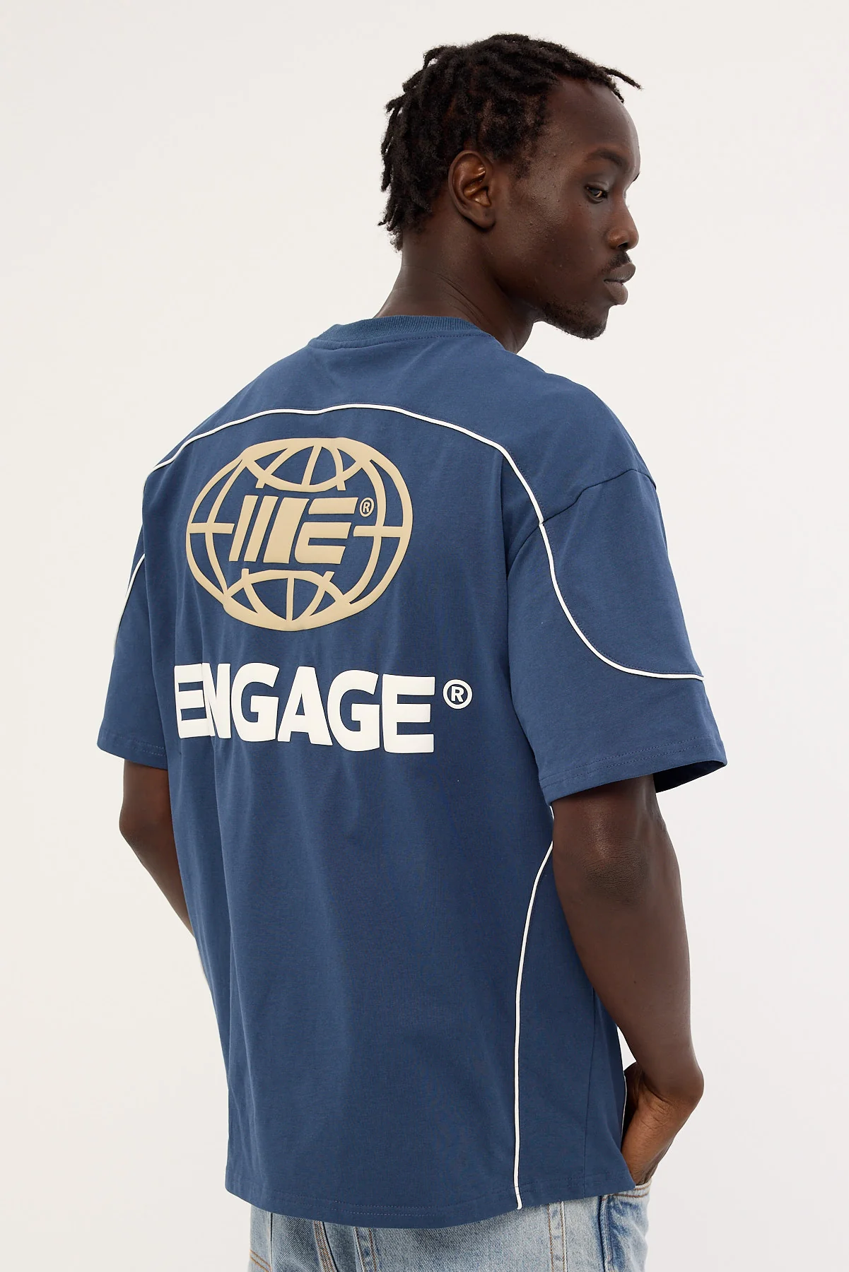 Engage Engage Global Piping Tee Navy - Image 5