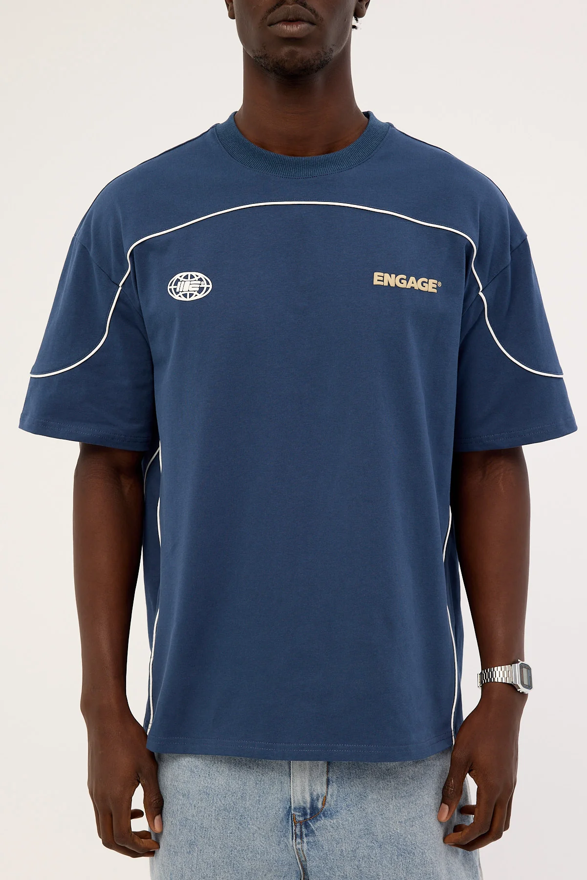 Engage Engage Global Piping Tee Navy - Image 7