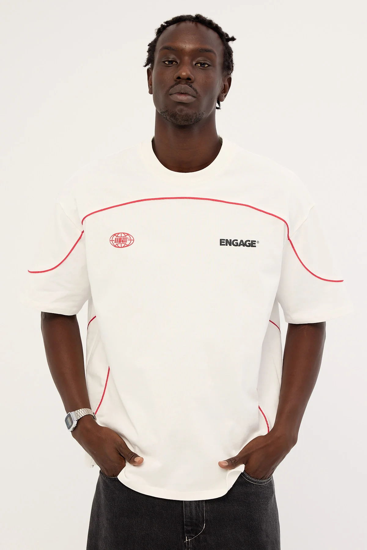 Engage Engage Global Piping Tee White - Image 6